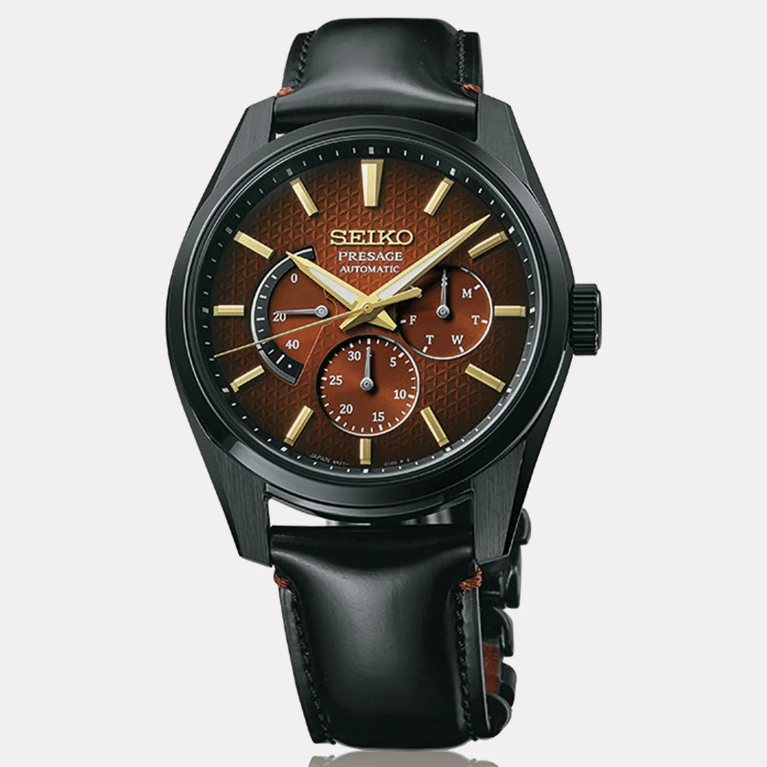 Presage Men Automatic Brown Dial Chronograph Leather Watch SPB329J1 - Image 3
