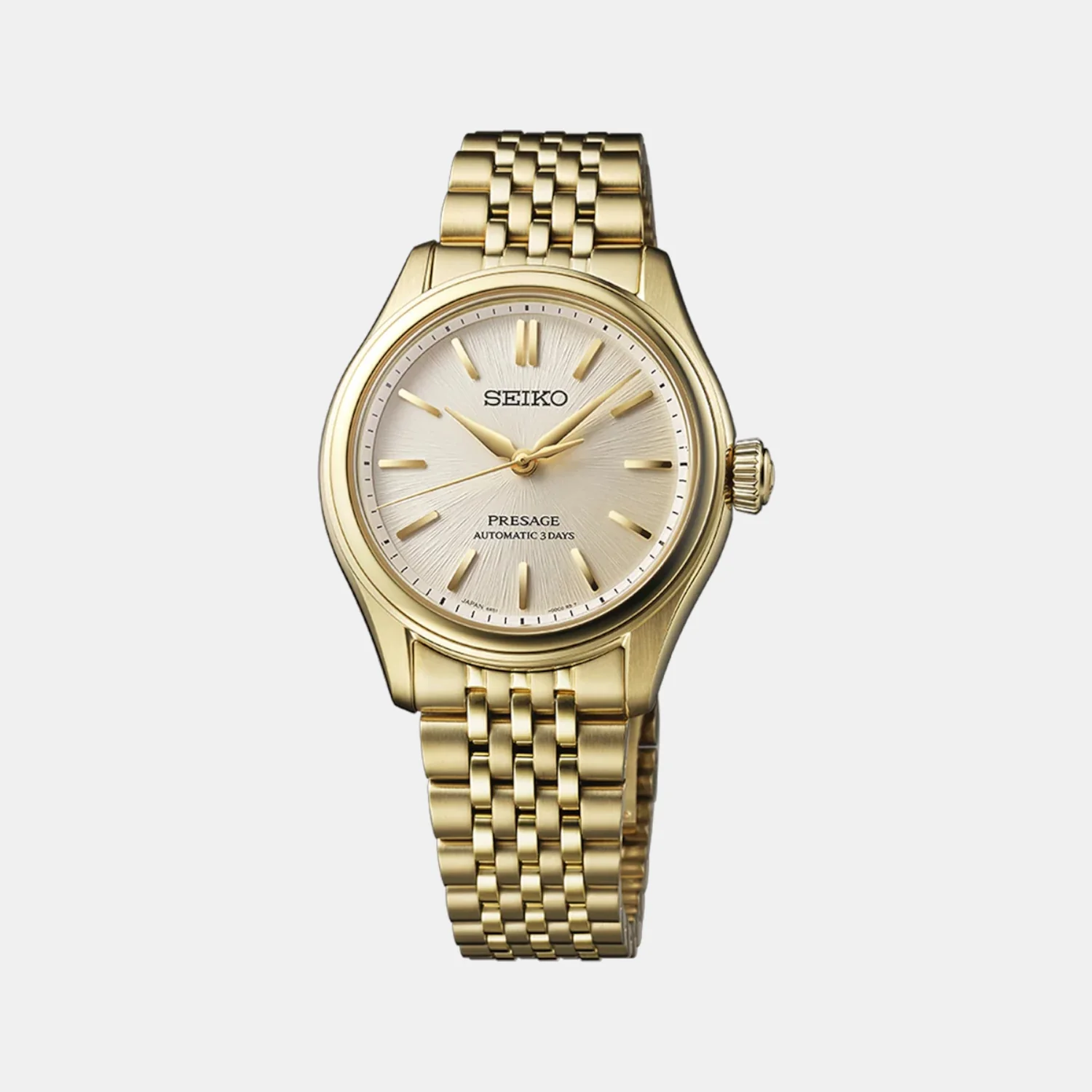 Presage Men Automatic Gold Dial Analog Stainless Steel Watch SPB524J1 - Image 2