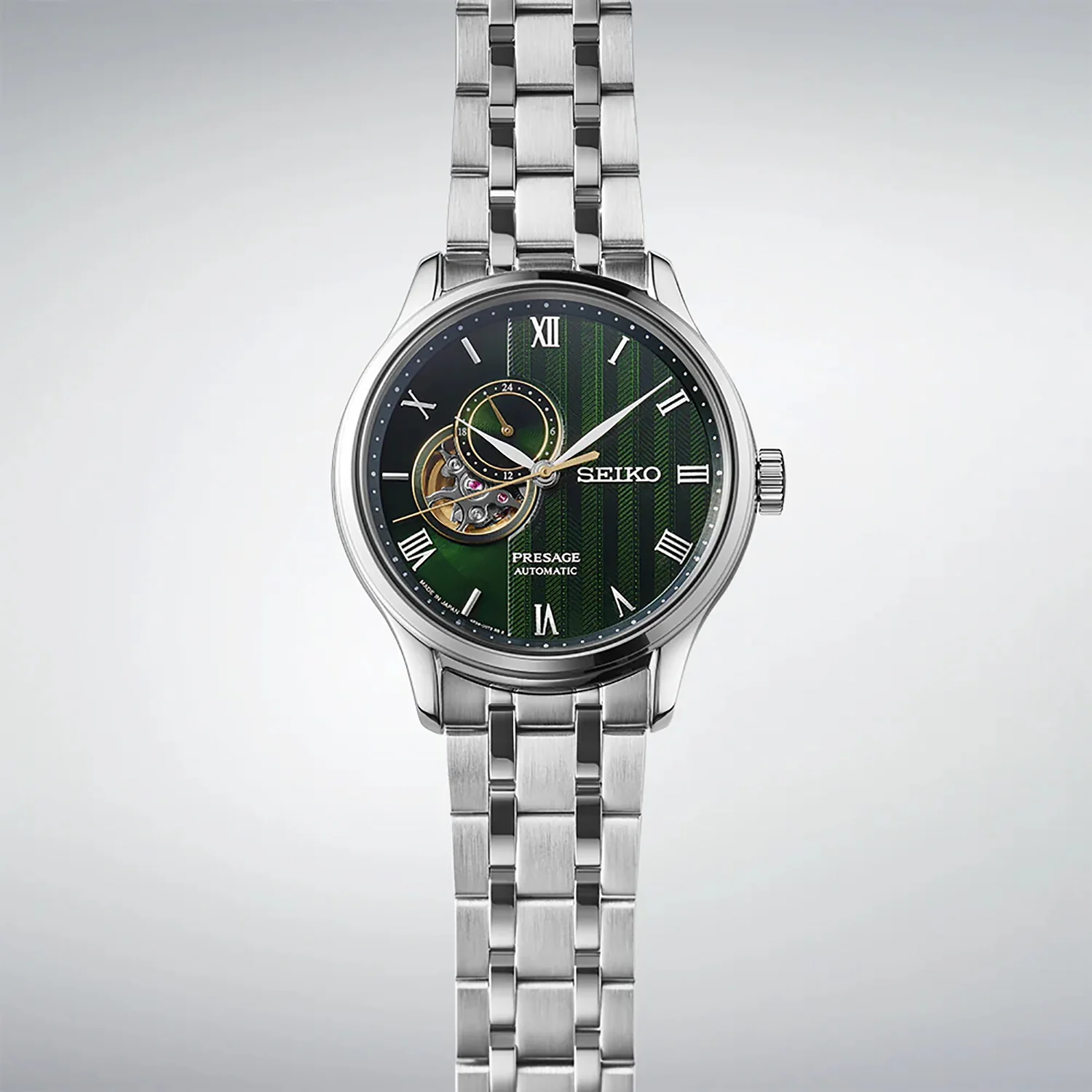 Presage Men Automatic Green Dial Analog Stainless Steel Watch SSA463J1 - Image 4