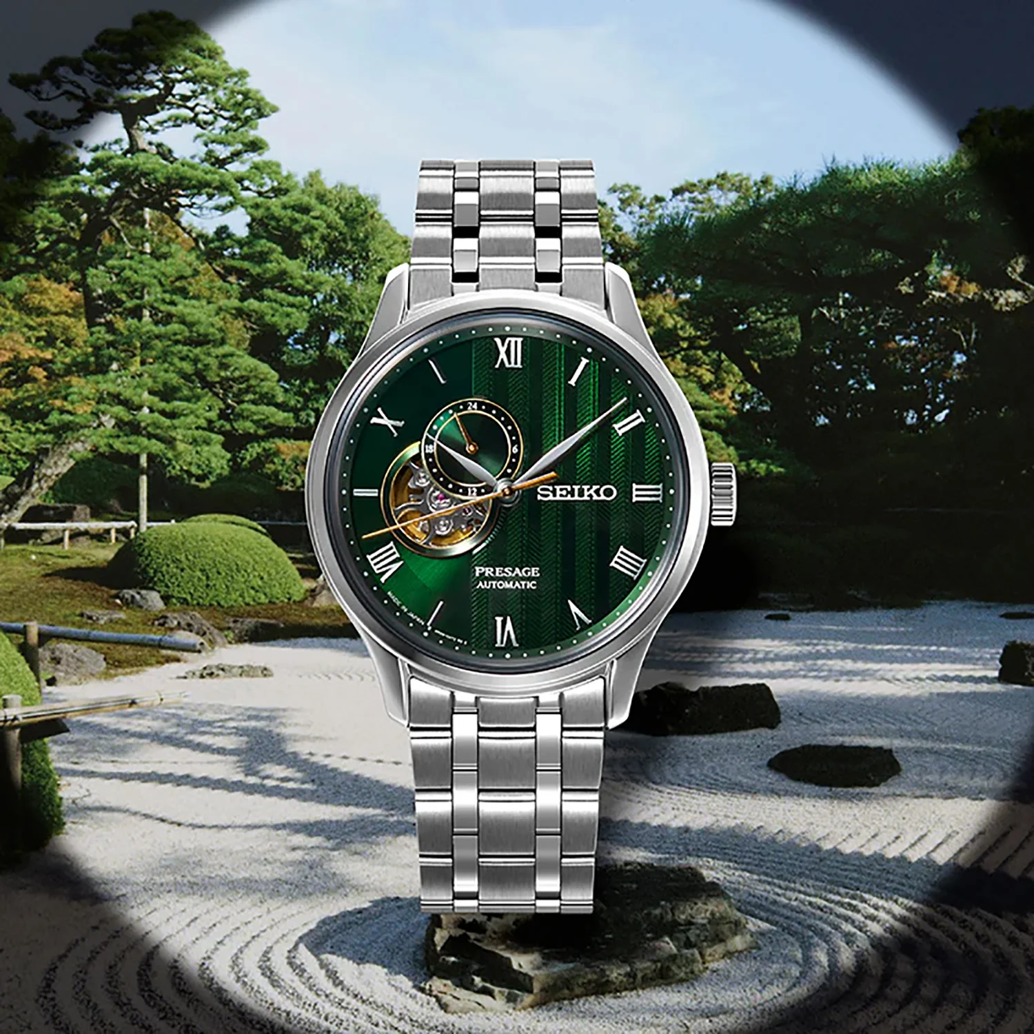 Presage Men Automatic Green Dial Analog Stainless Steel Watch SSA463J1 - Image 5