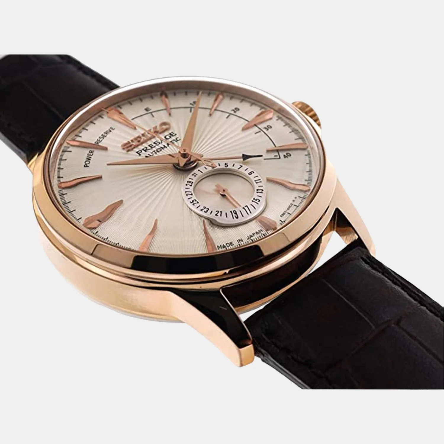 Presage Men Automatic White Dial Analog Leather Watch SSA346J1 - Image 2