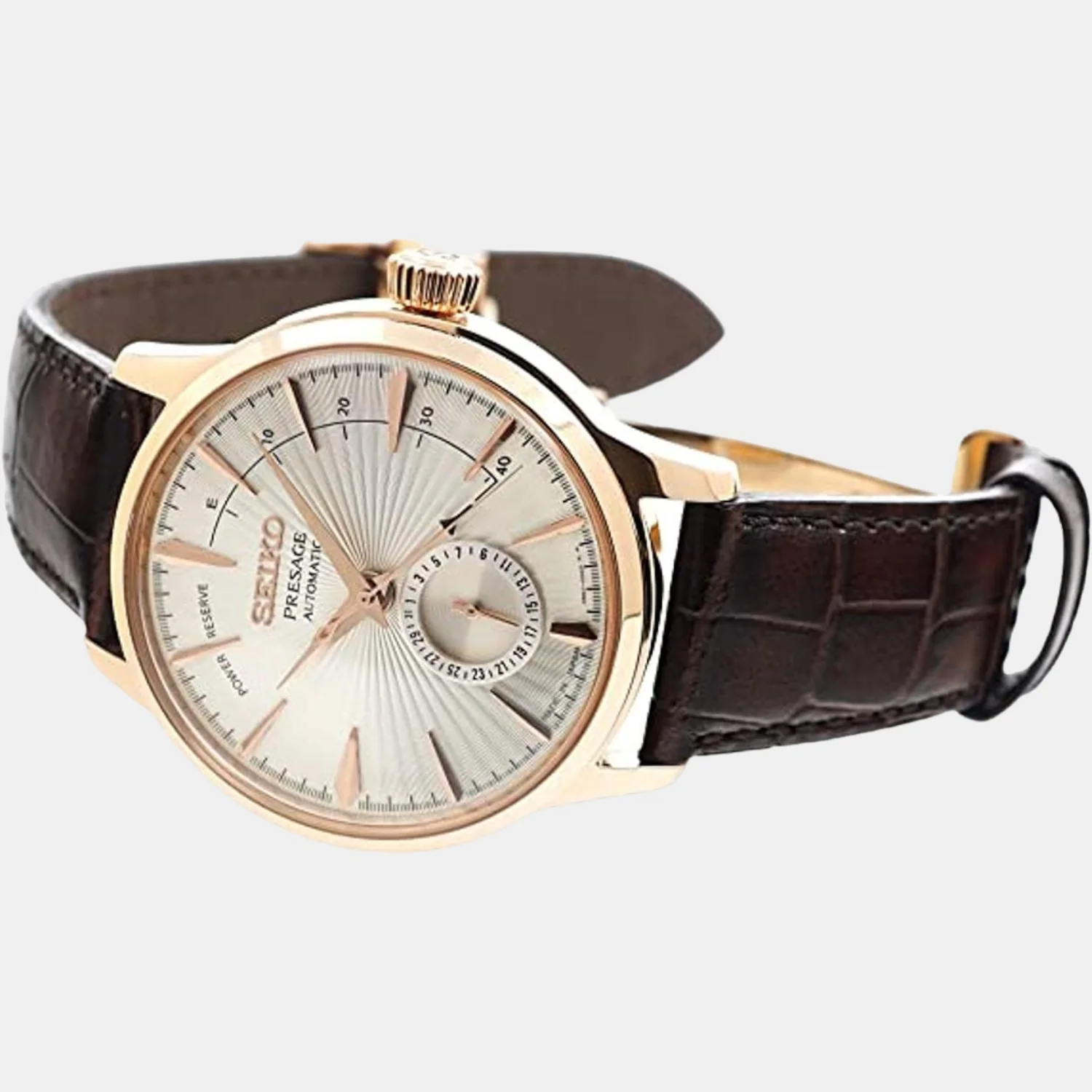 Presage Men Automatic White Dial Analog Leather Watch SSA346J1 - Image 3