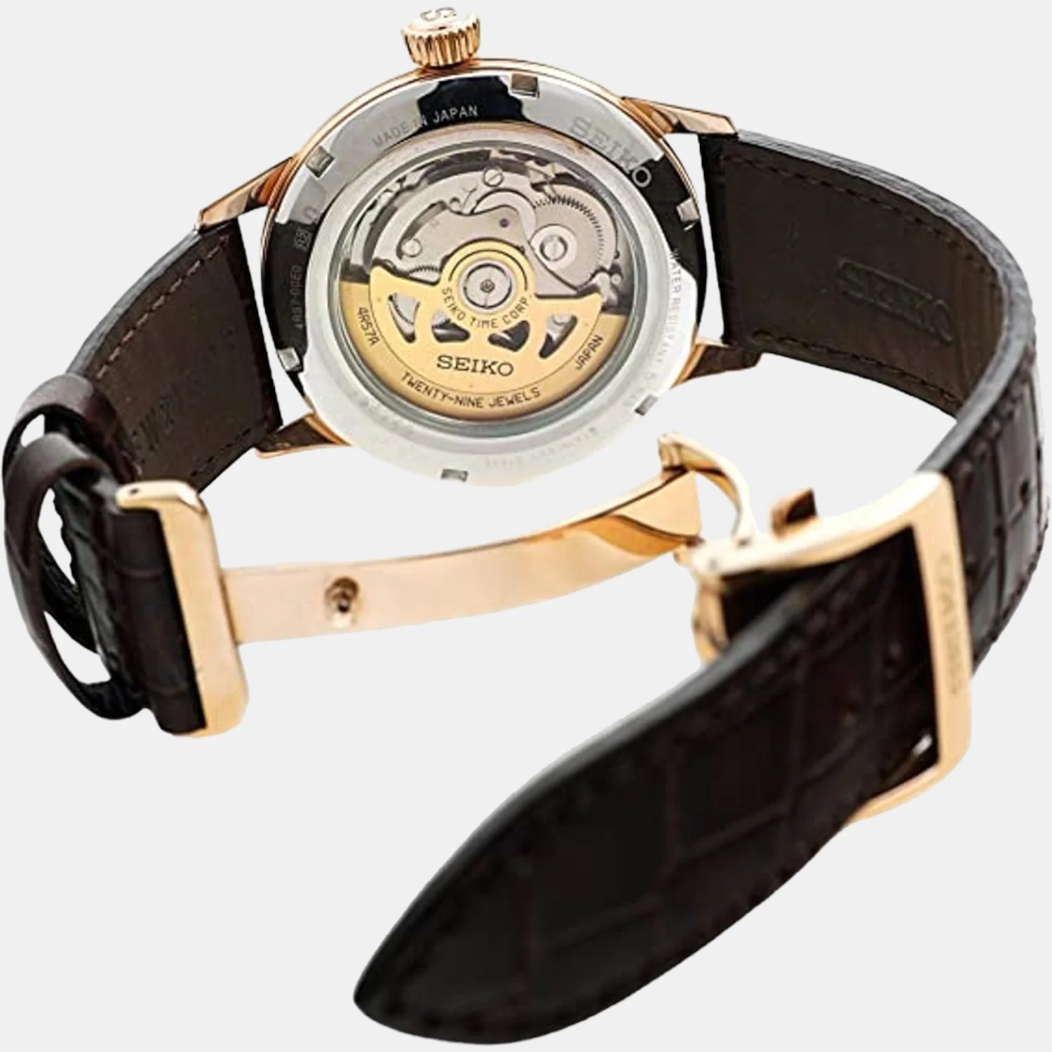Presage Men Automatic White Dial Analog Leather Watch SSA346J1 - Image 4