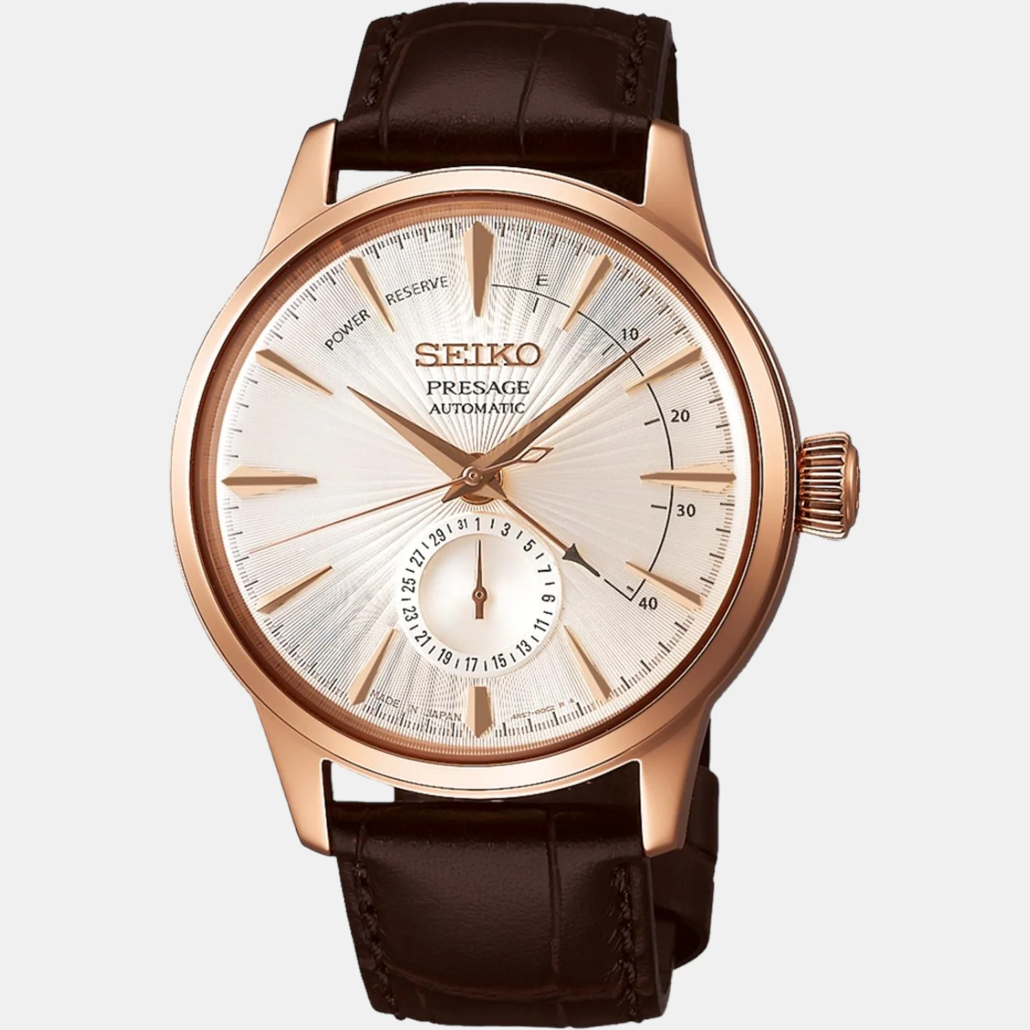 Presage Men Automatic White Dial Analog Leather Watch SSA346J1 - Image 5