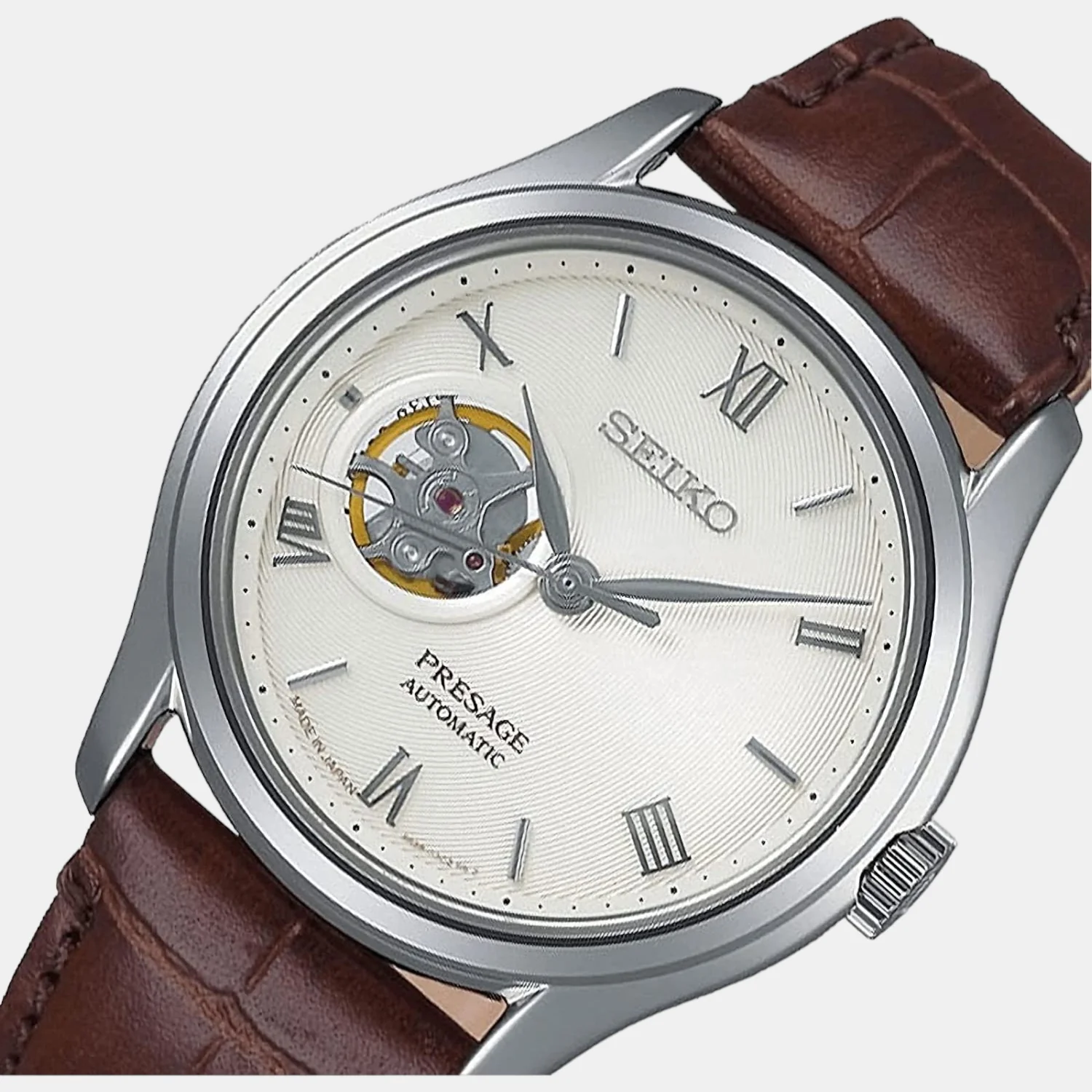 Presage Men Automatic White Dial Analog Leather Watch SSA413J1 - Image 3