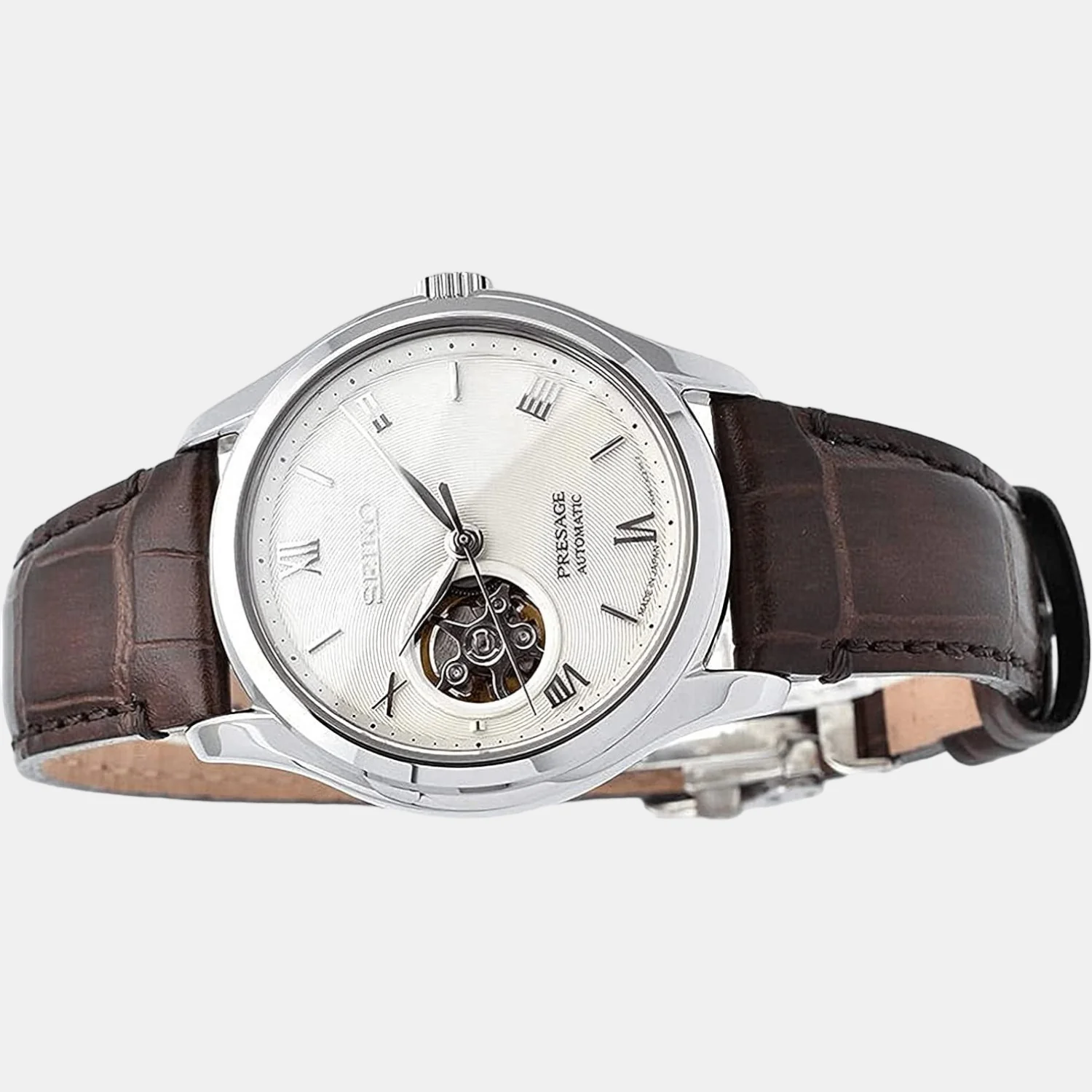 Presage Men Automatic White Dial Analog Leather Watch SSA413J1 - Image 5