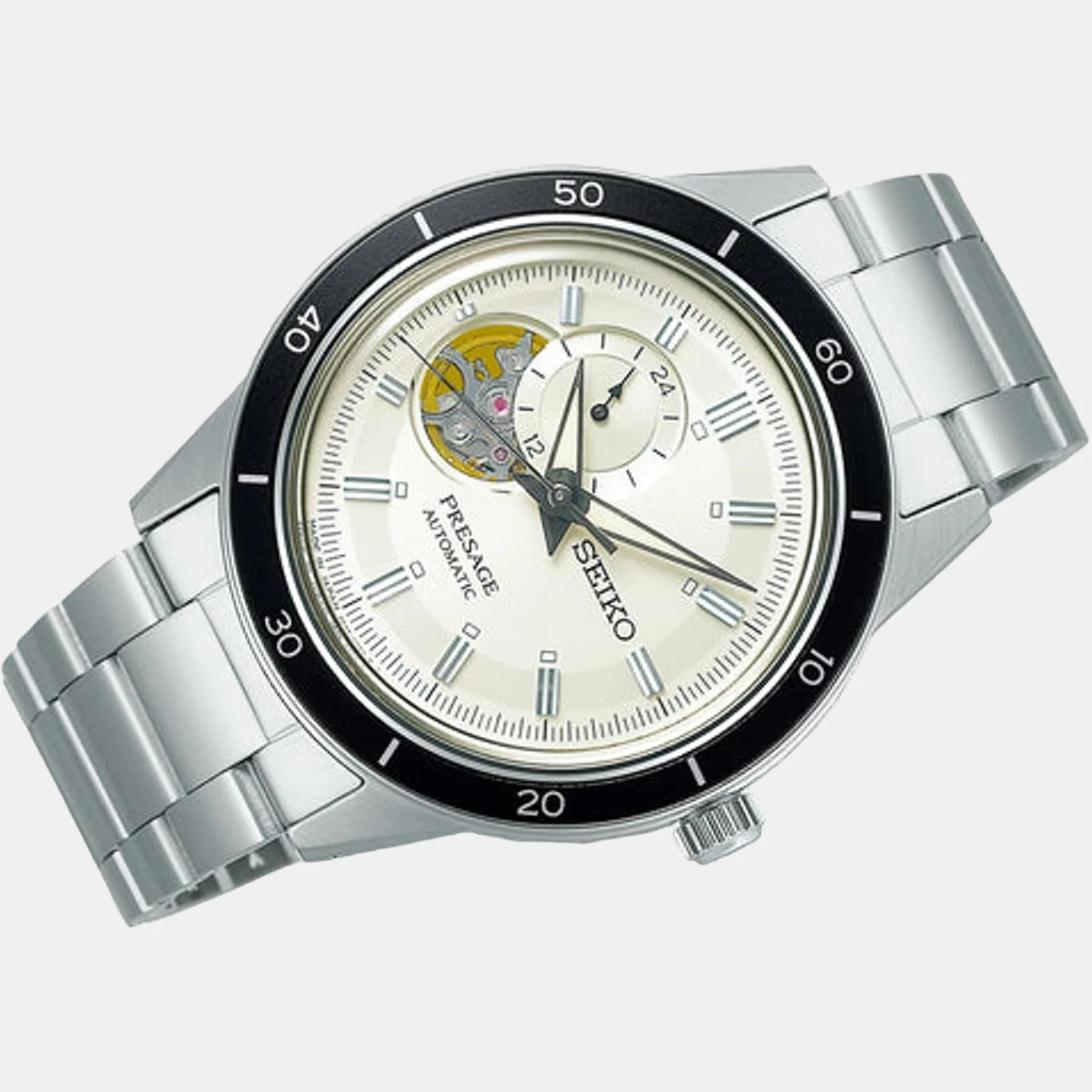 Presage Men Quartz Beige Dial Analog Stainless Steel Watch SSA423J1 - Image 4