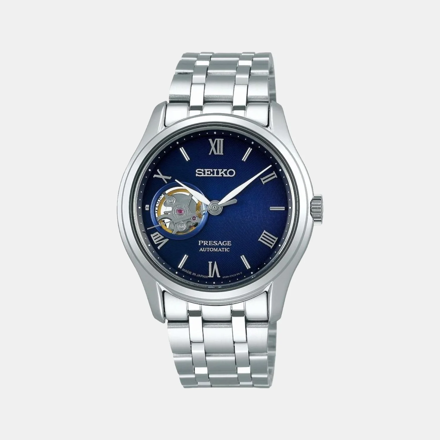 Presage Men Quartz Blue Dial Analog Stainless Steel Watch SSA411J1