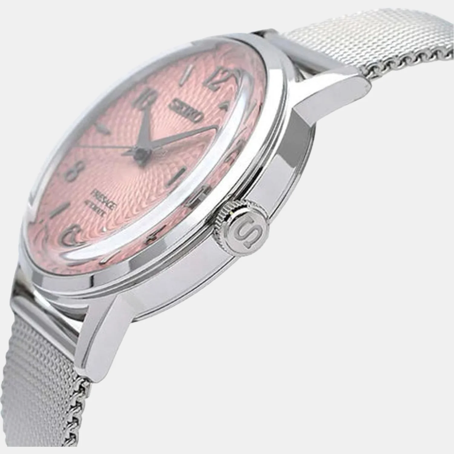 Presage Men Quartz Pink Dial Analog Stainless Steel Watch SRPE47J1 - Image 2