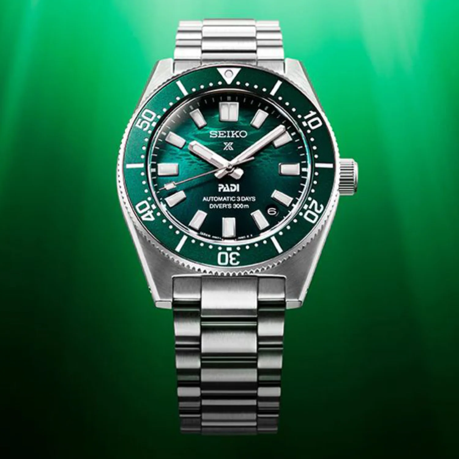 Prospex 1965 Heritage Diver's PADI Special Edition Men Automatic Green Dial Analog Stainless Steel Watch SPB501J1 - Image 3