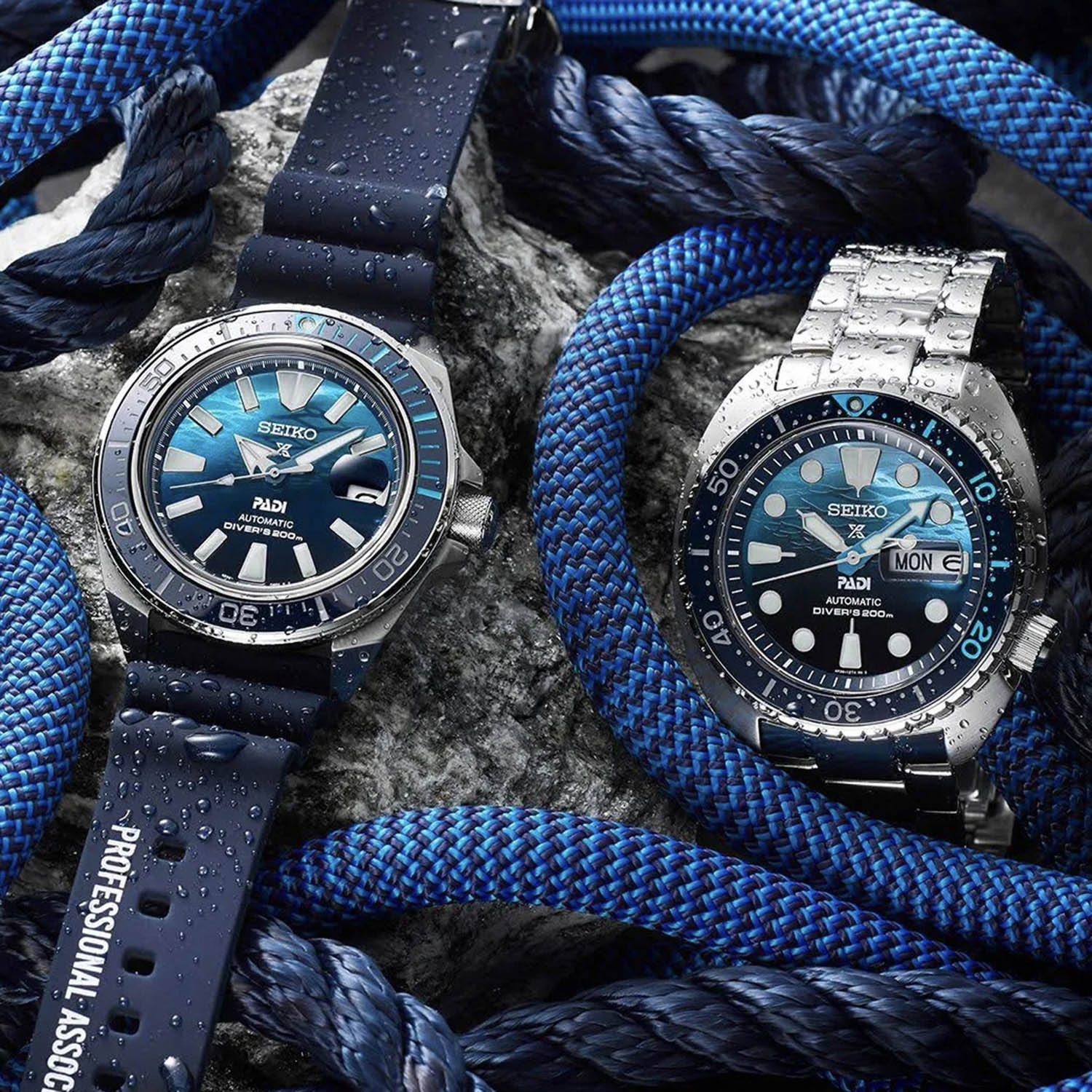 Prospex Great Blue Samurai Scuba PADI Special Edition Analog Silicone Watch SRPJ93K1 - Image 11