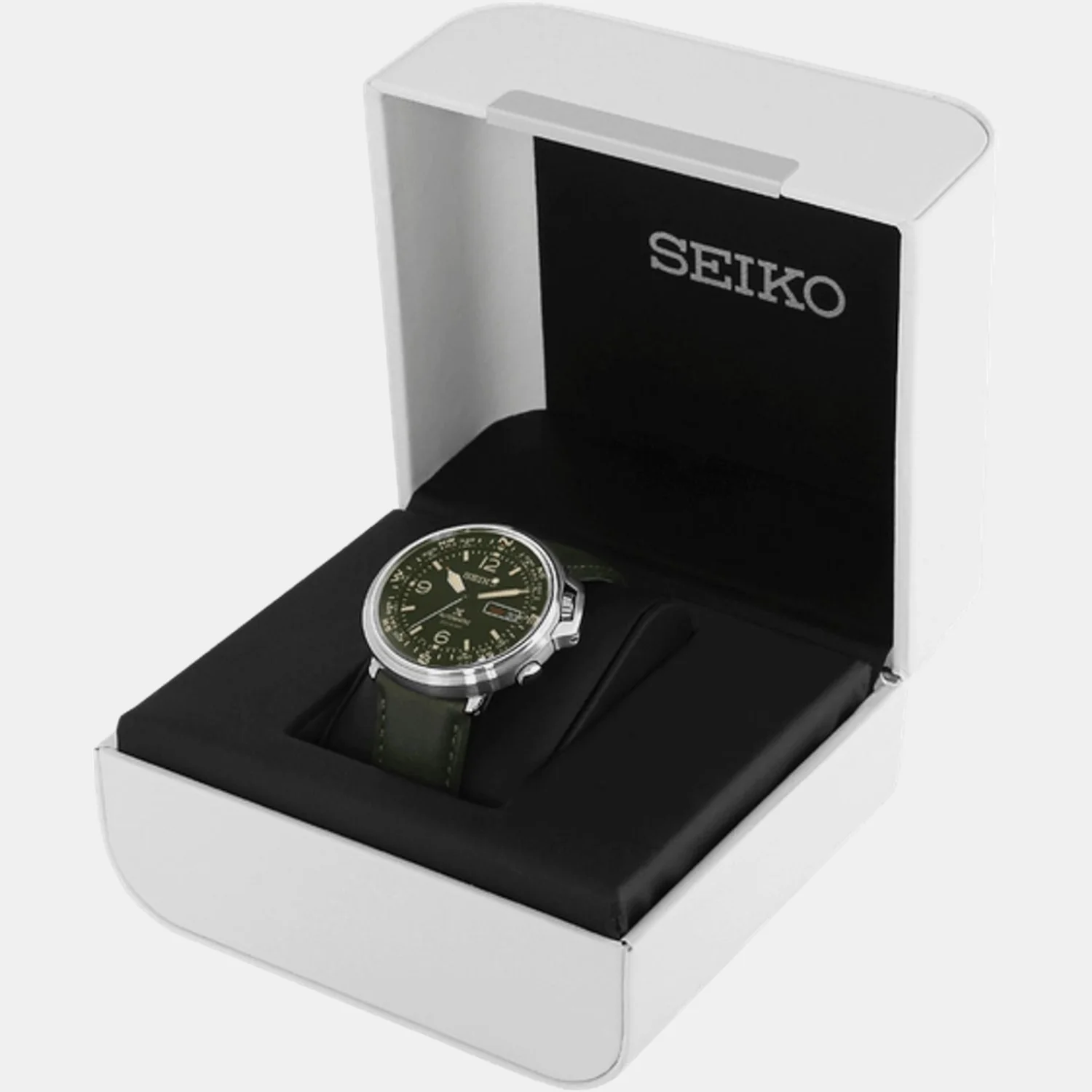 Prospex Men Quartz Green Dial Analog Leather Watch SRPD33K1 - Image 5