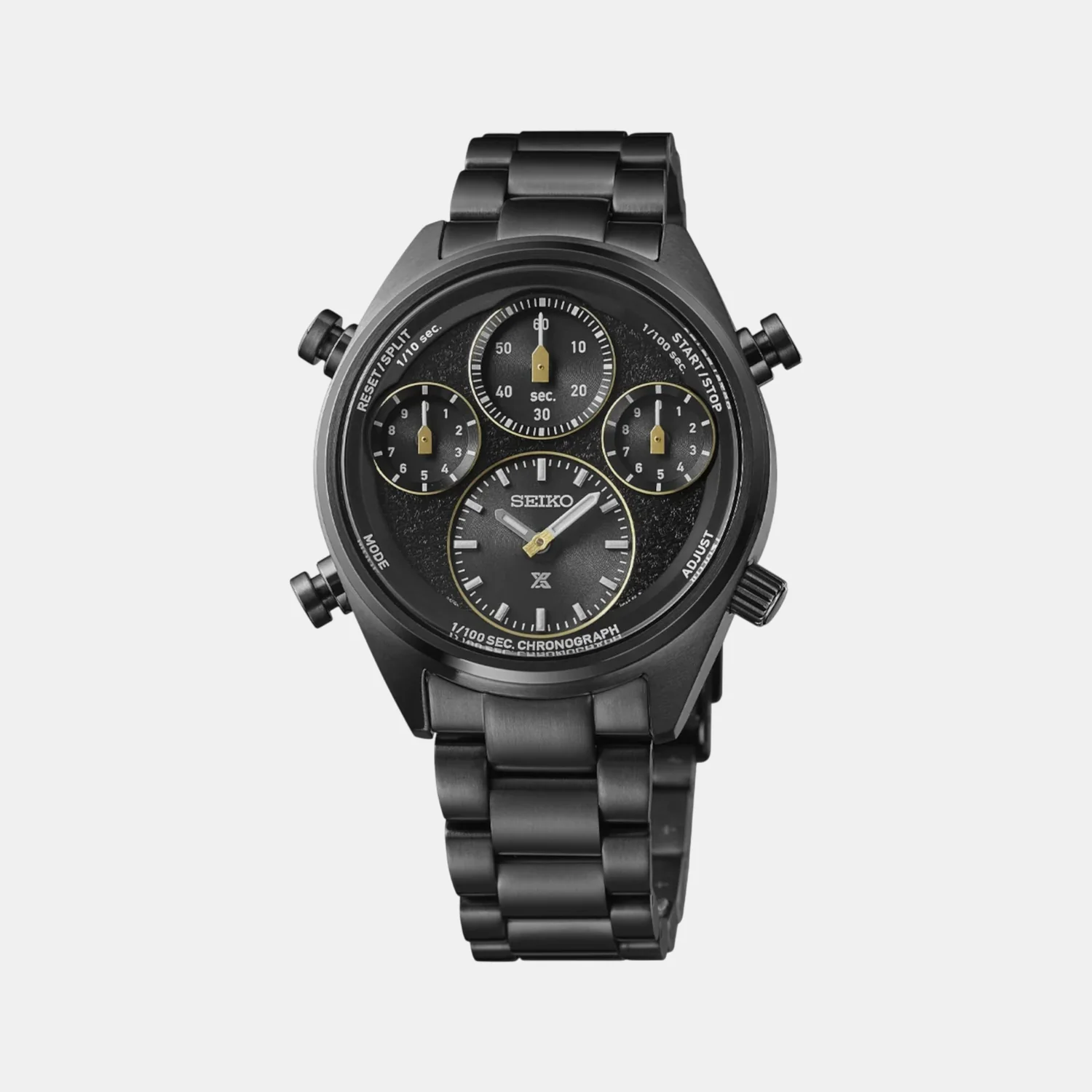 Prospex Men Solar Black Dial Chronograph Stainless Steel Watch SFJ007P1
