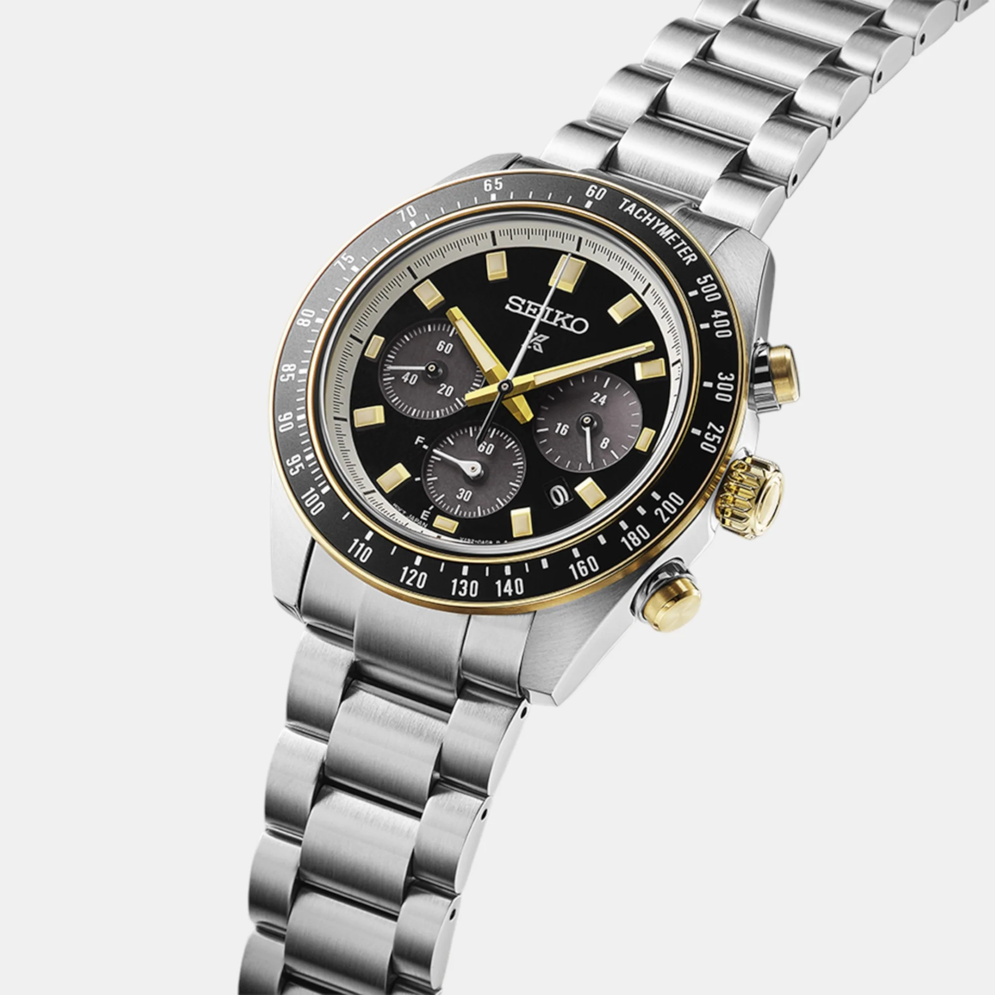 Prospex Men Solar Black Dial Chronograph Stainless Steel Watch SSC941P1 - Image 3