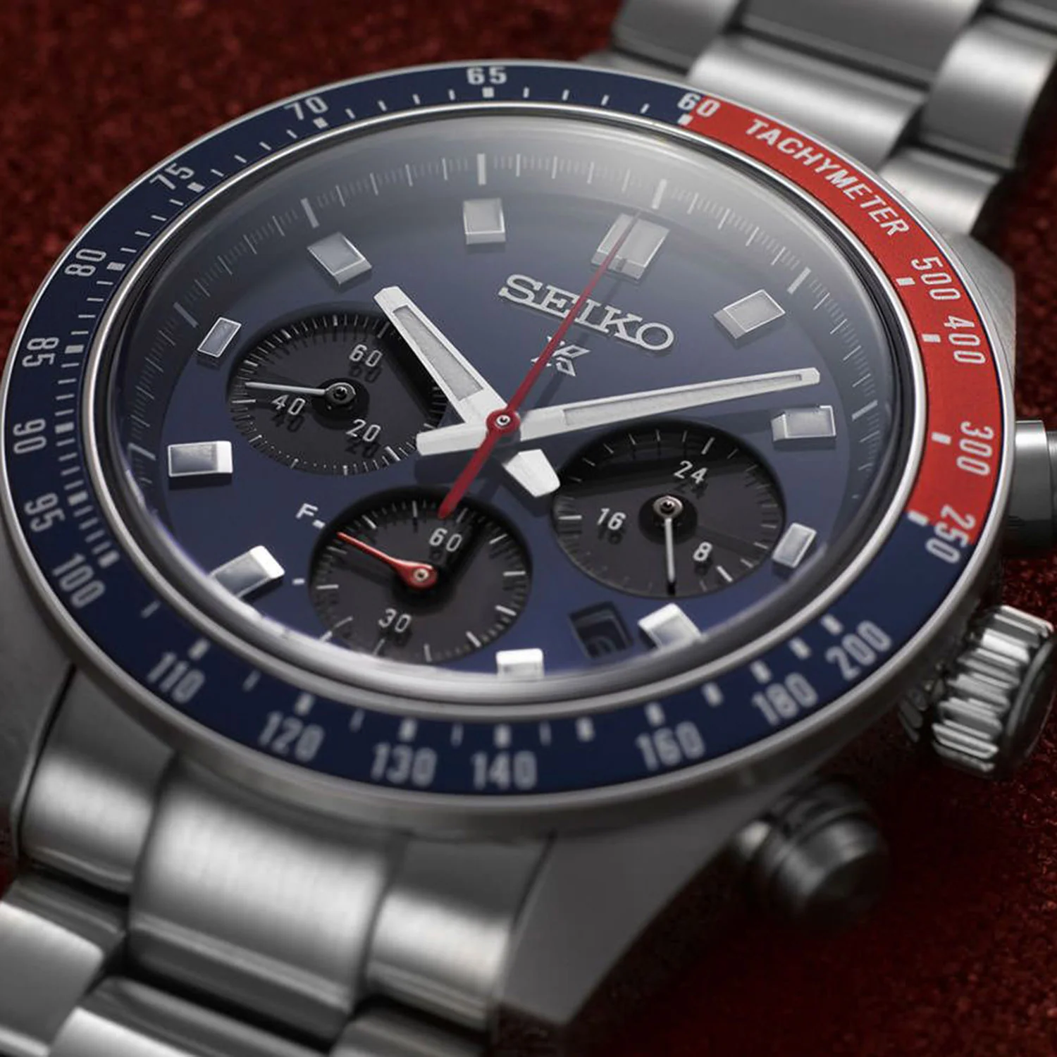Prospex Men Solar Blue Dial Chronograph Stainless Steel Watch SSC913P1 - Image 2