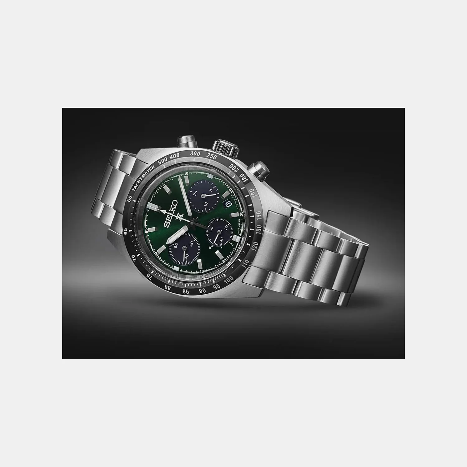 Prospex Men Solar Green Dial Chronograph Stainless Steel Watch SSC933P1 - Image 6