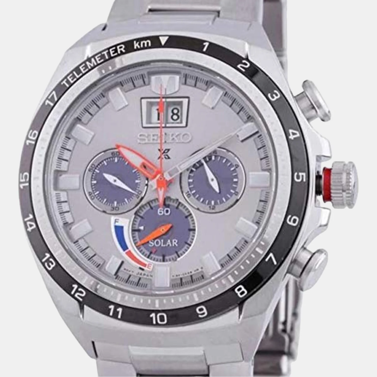 Prospex Men Solar Silver Dial Chronograph Stainless Steel Watch SSC599P1 - Image 4