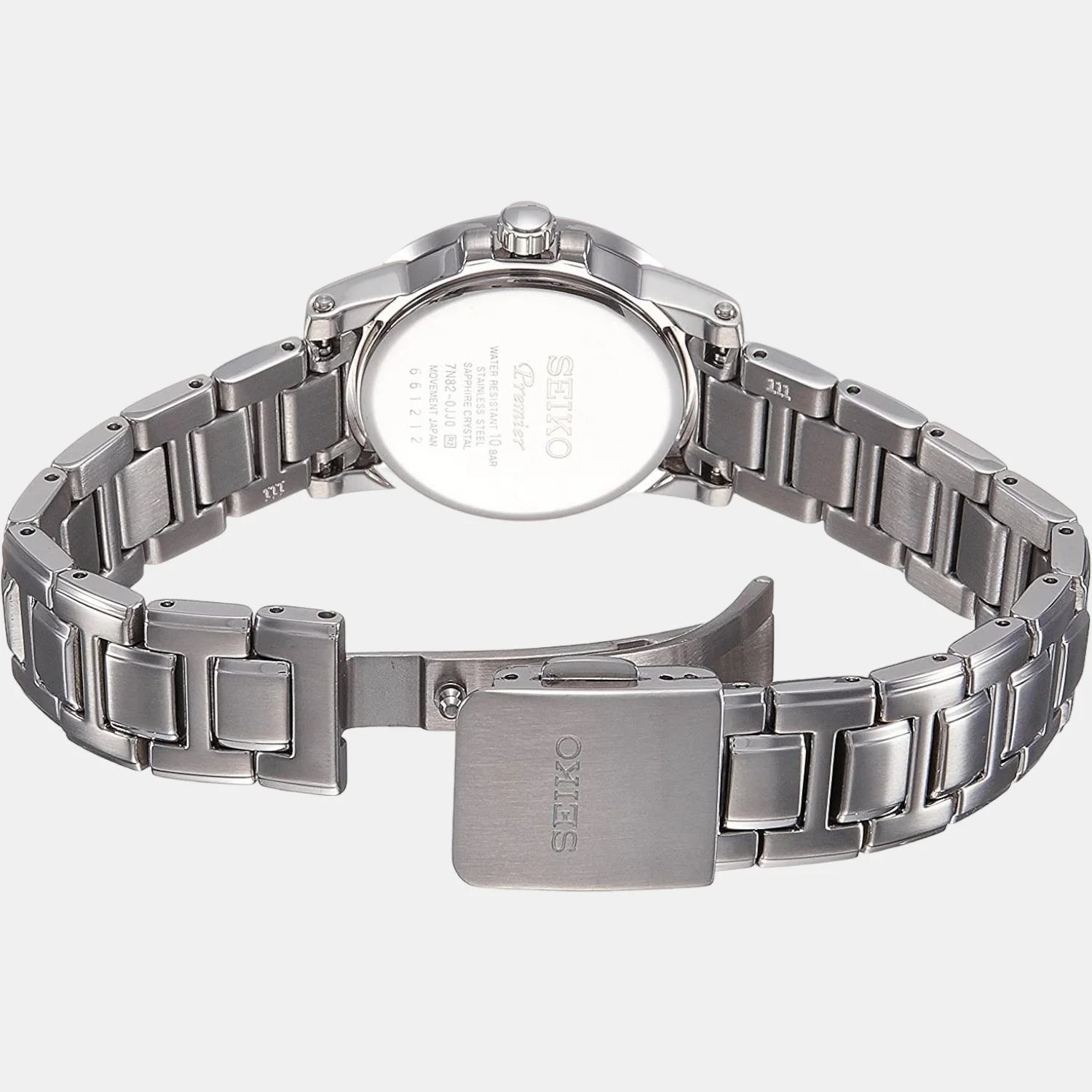 Seiko Premier Women Quartz Silver Dial Analog Stainless Steel Watch SXDG57P1 - Image 3