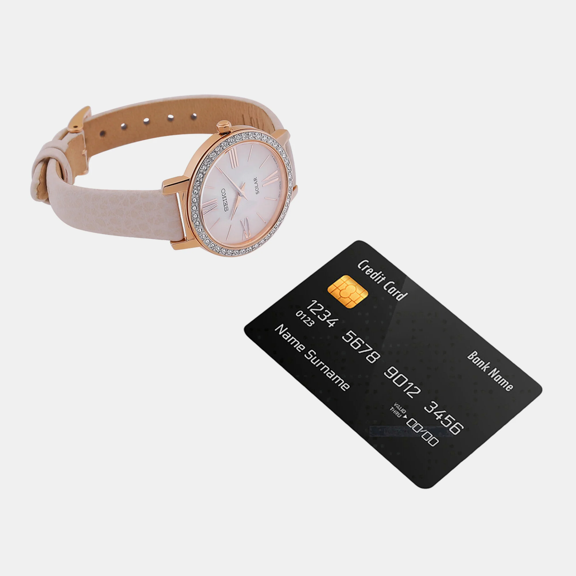Solar Women Solar Pink Dial Analog Leather Watch SUP460P1 - Image 5