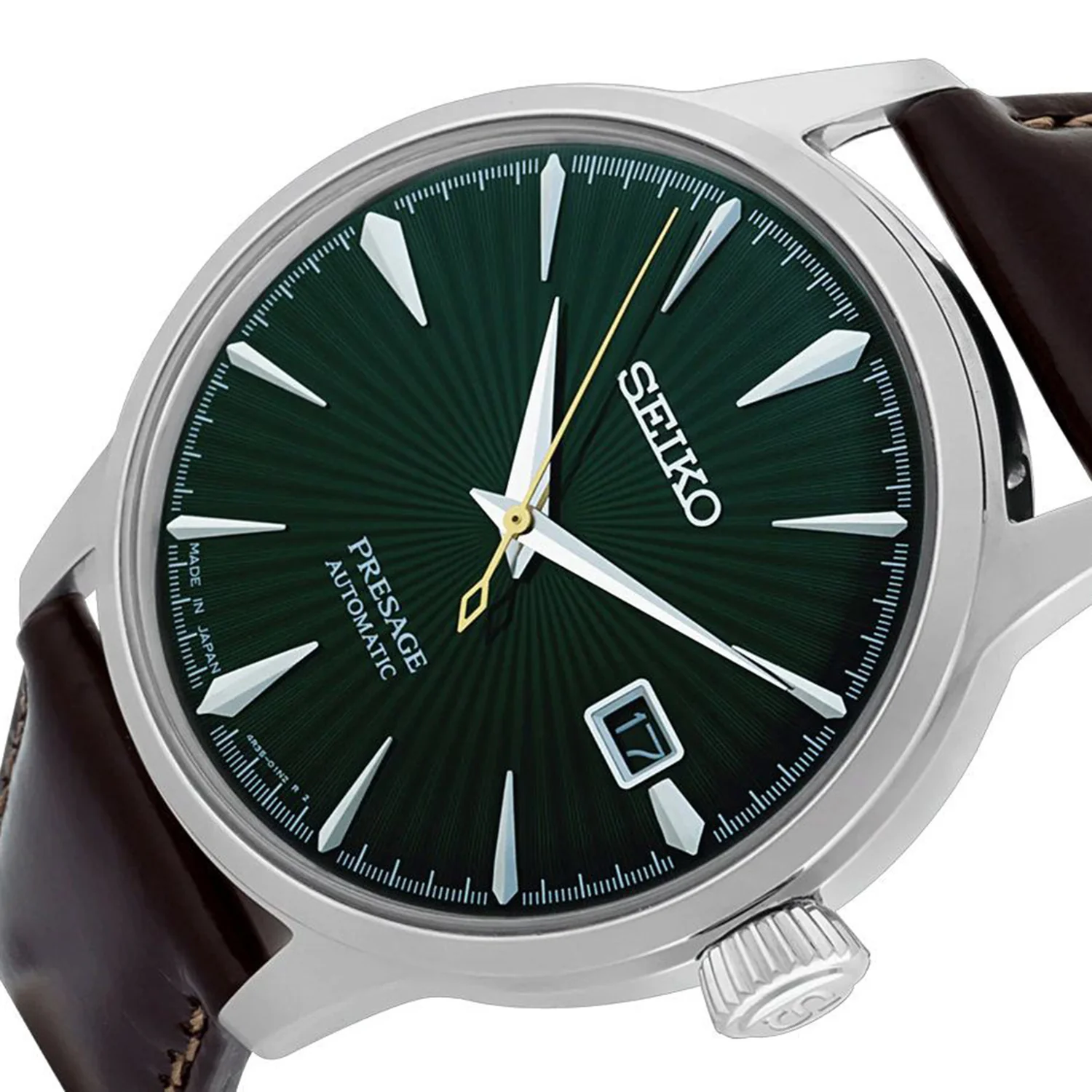 Presage Men Automatic Green Dial Analog Leather Watch SRPD37J1 - Image 6