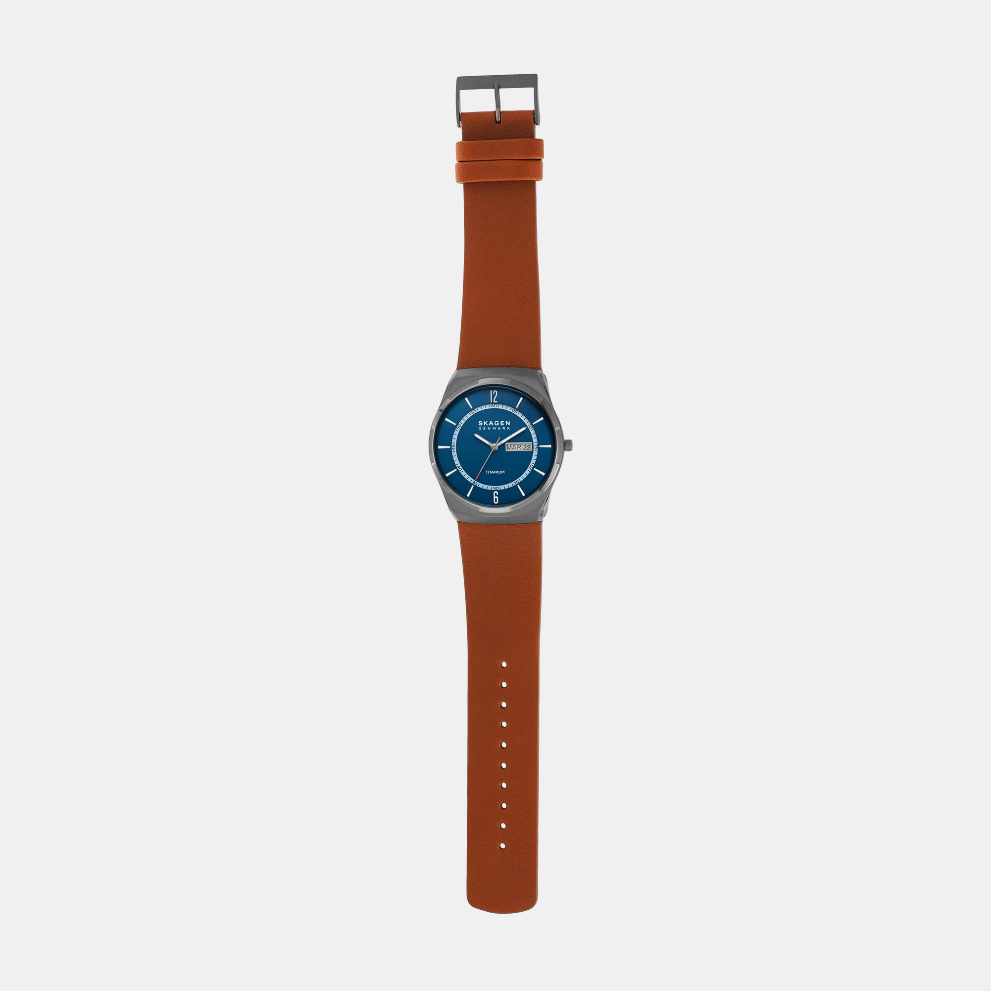 Melbye Men Quartz Grey Dial Analog Leather Watch SKW6906 - Image 6