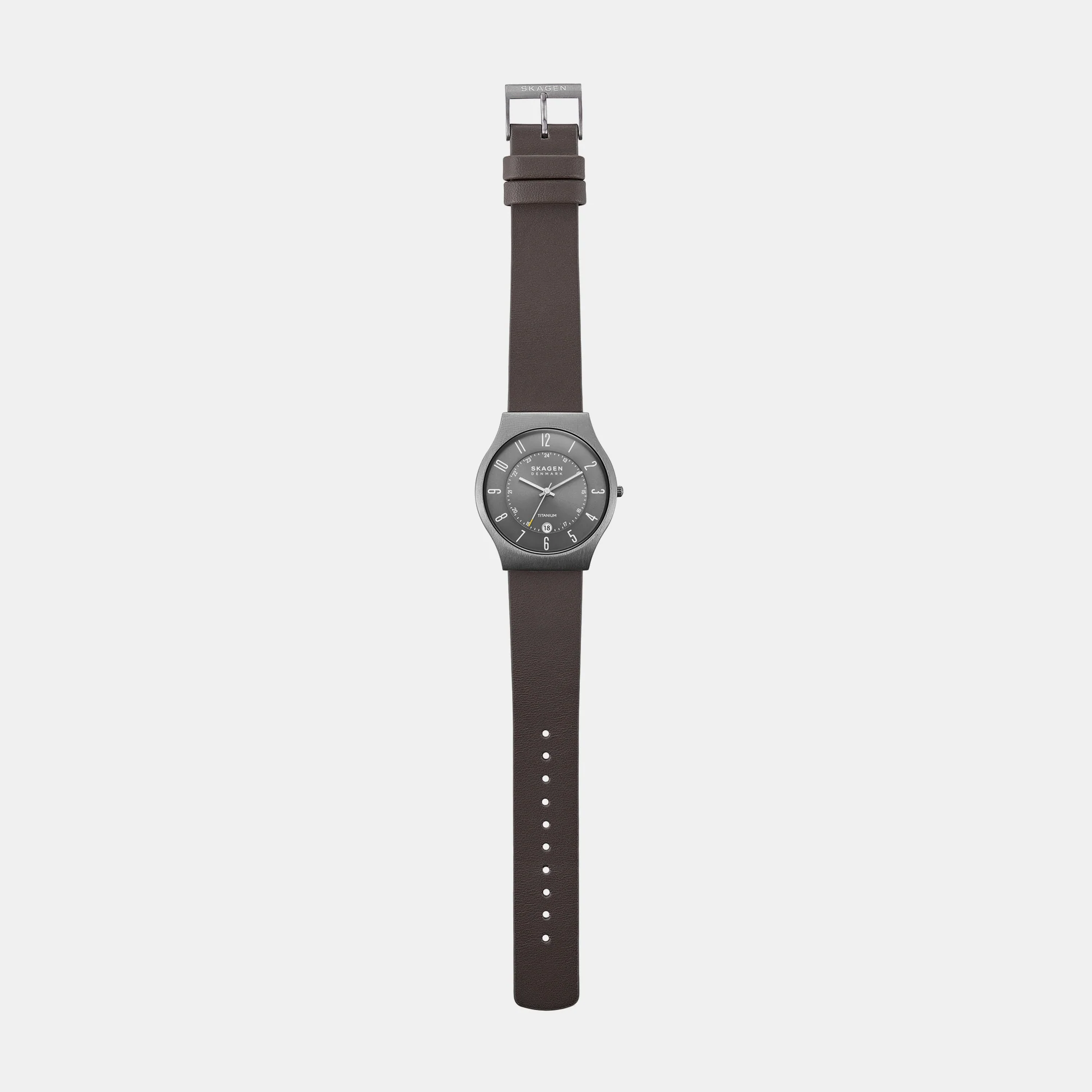 Men Quartz Grey Dial Analog Leather Watch SKW6909 - Image 6