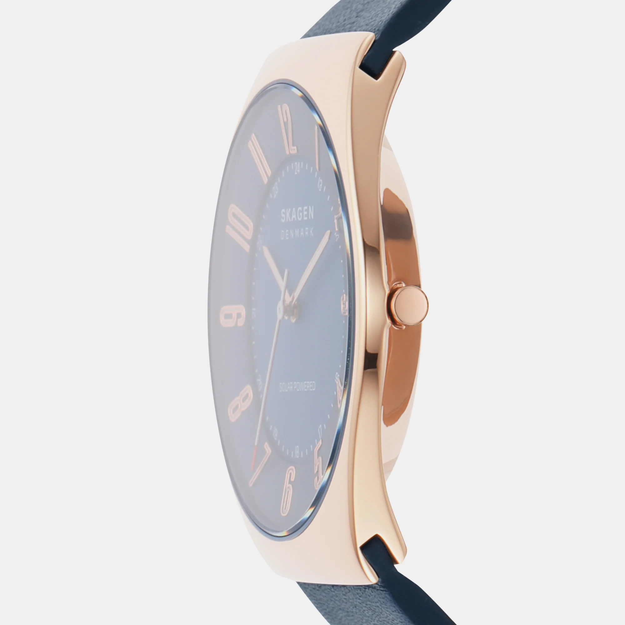 Men Quartz Rose Gold Dial Analog Leather Watch SKW6834 - Image 5