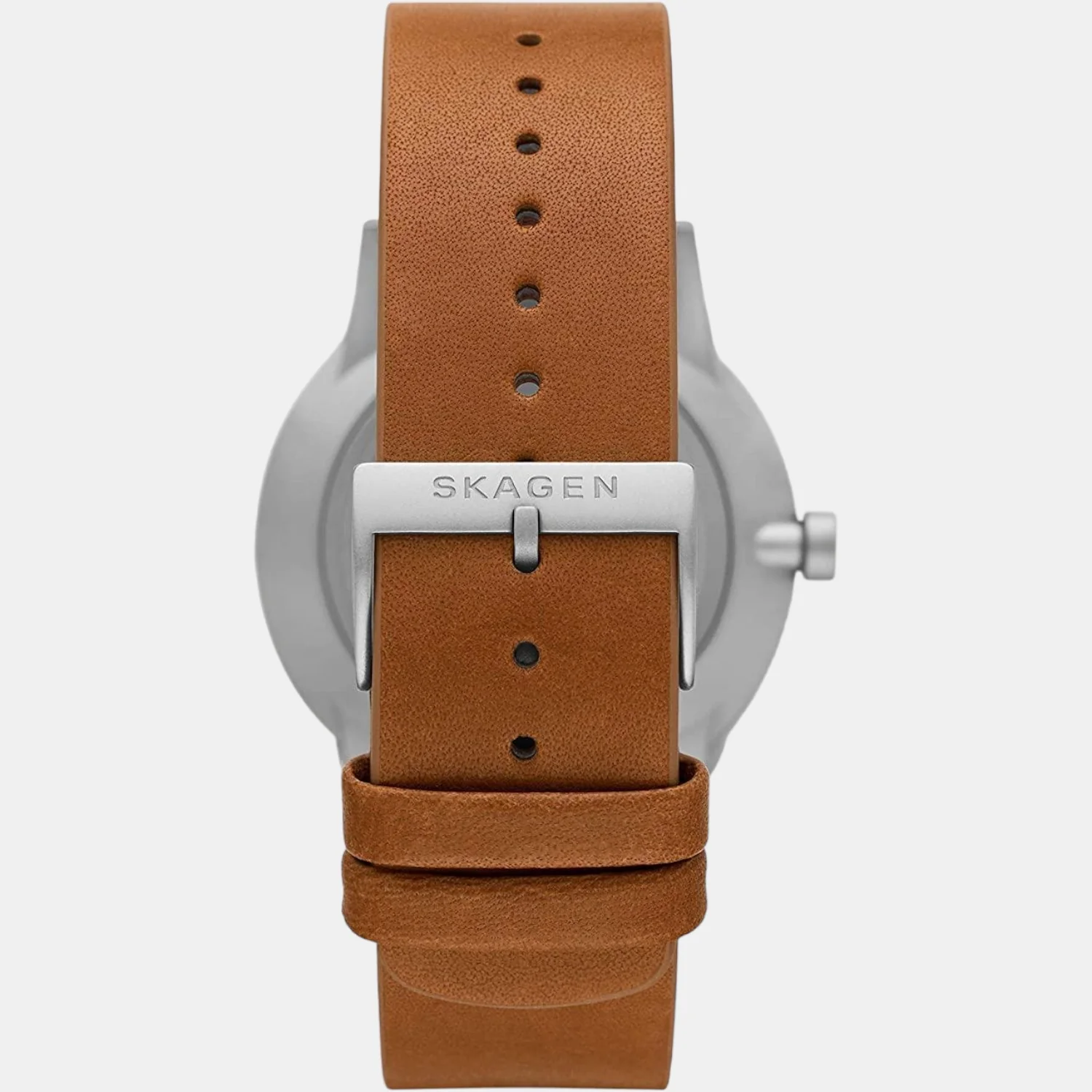 Men Solar Blue Dial Analog Leather Watch SKW6739 - Image 4
