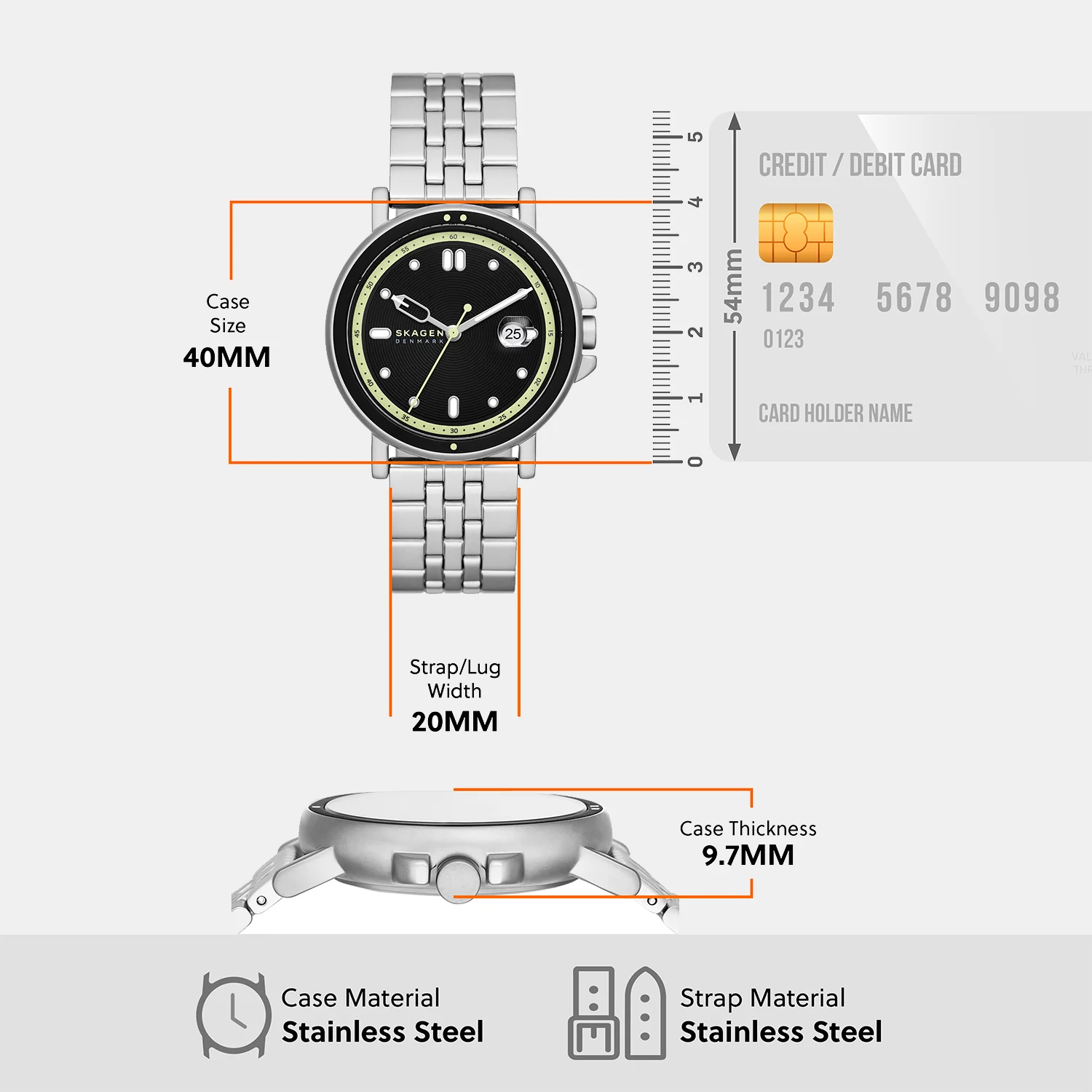 Signatur Sport Men Quartz Black Dial Analog Stainless Steel Watch SKW6919 - Image 7