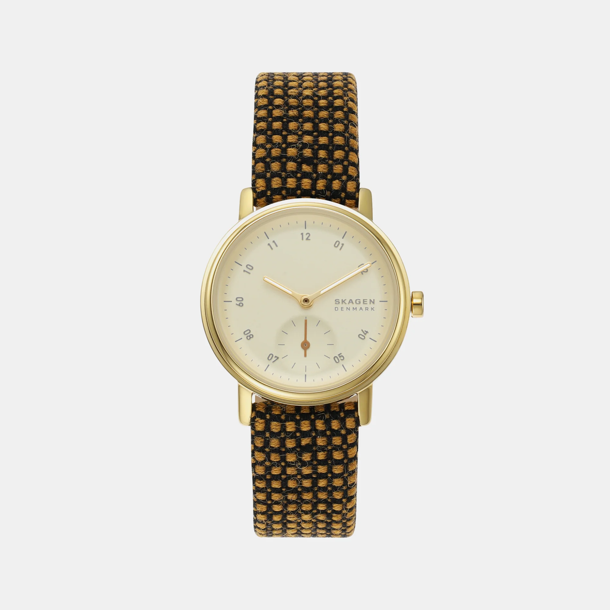 Women Quartz Beige Dial Analog Fabric Watch SKW3106