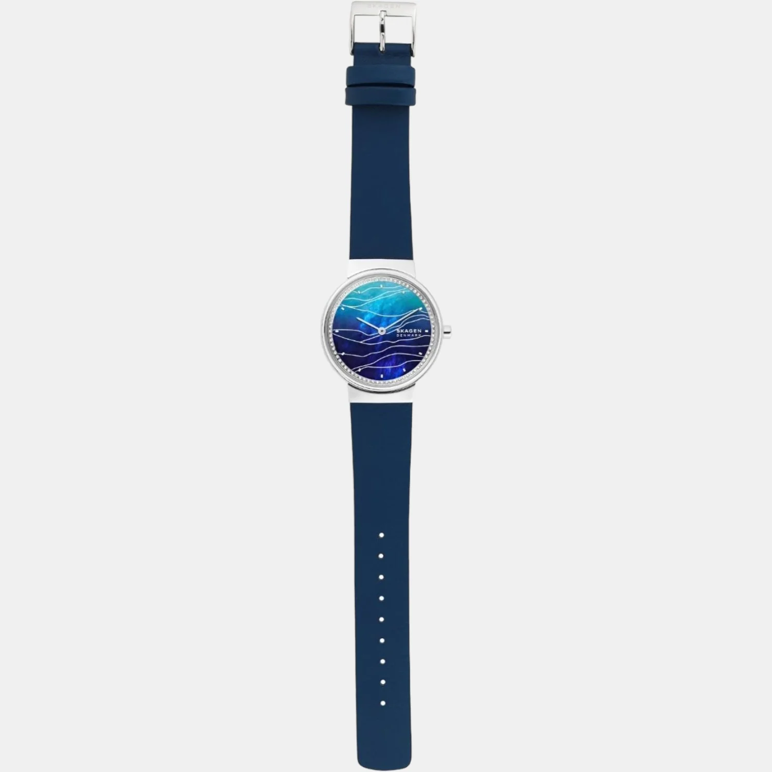 Women Quartz Blue Dial Analog Leather Watch SKW2903 - Image 9