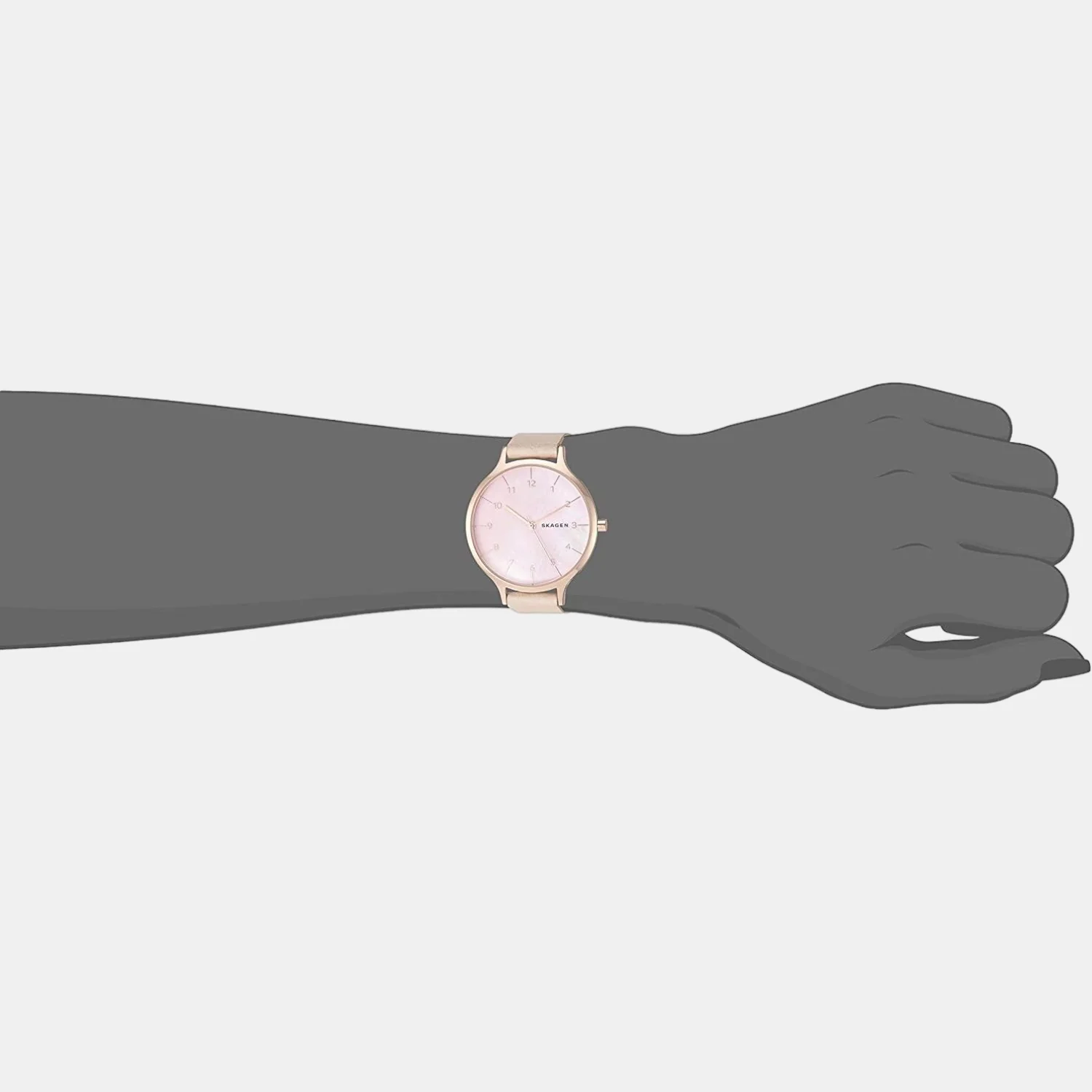 Women Quartz Pink Dial Analog Leather Watch SKW2704 - Image 3