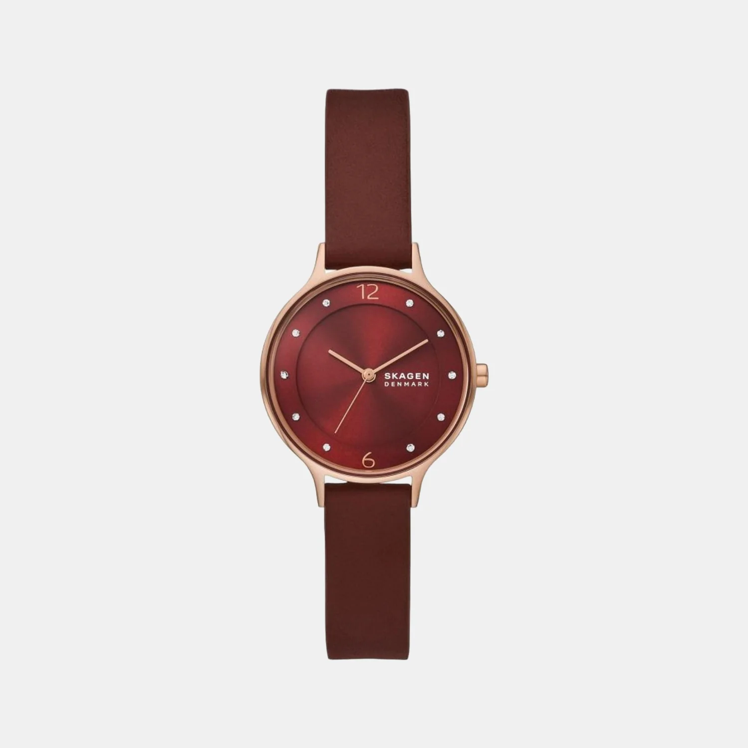Women Quartz Red Dial Analog Stainless Steel Watch SKW3064