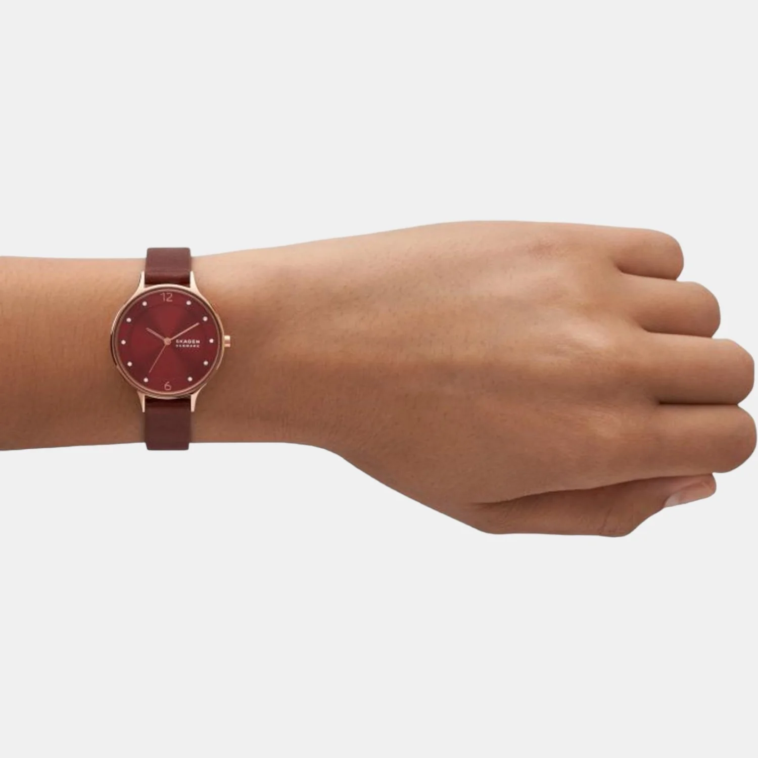 Women Quartz Red Dial Analog Stainless Steel Watch SKW3064 - Image 4