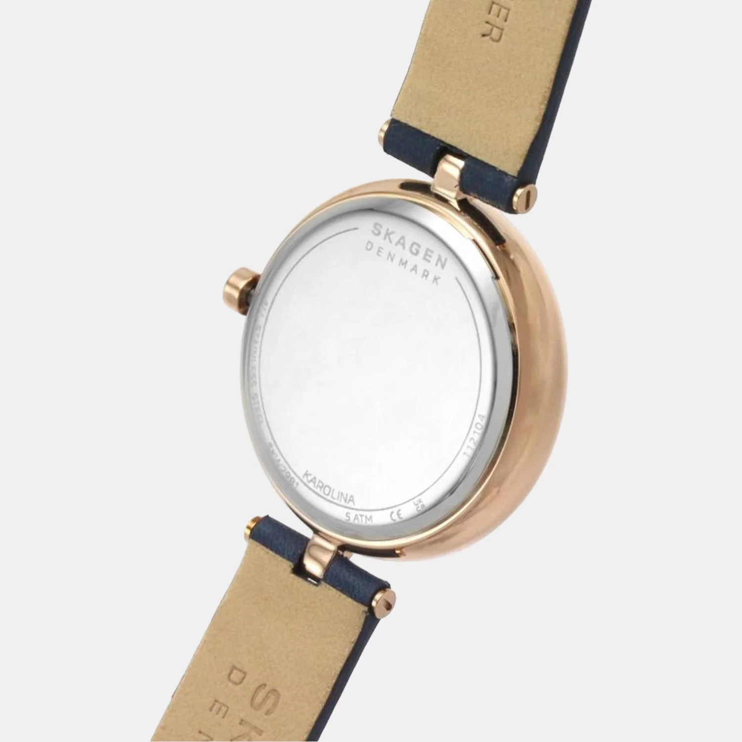 Women Solar Mother Of Pearl Dial Analog Leather Watch SKW2981 - Image 6
