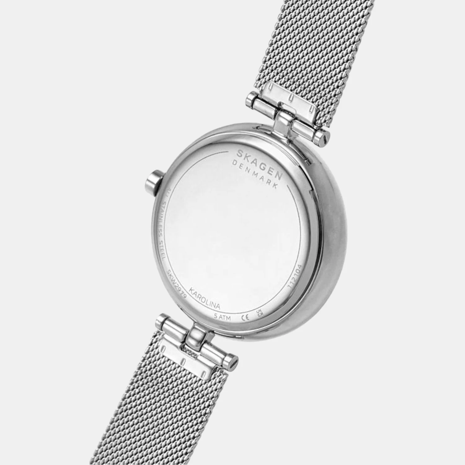 Women Solar Mother Of Pearl Dial Analog Stainless Steel Watch SKW2979 - Image 5