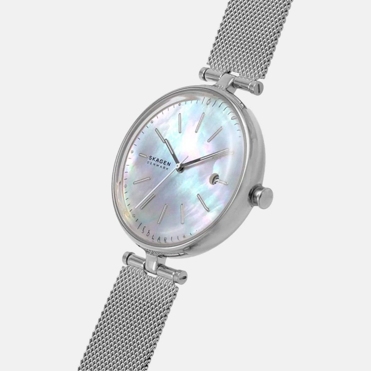 Women Solar Mother Of Pearl Dial Analog Stainless Steel Watch SKW2979 - Image 6