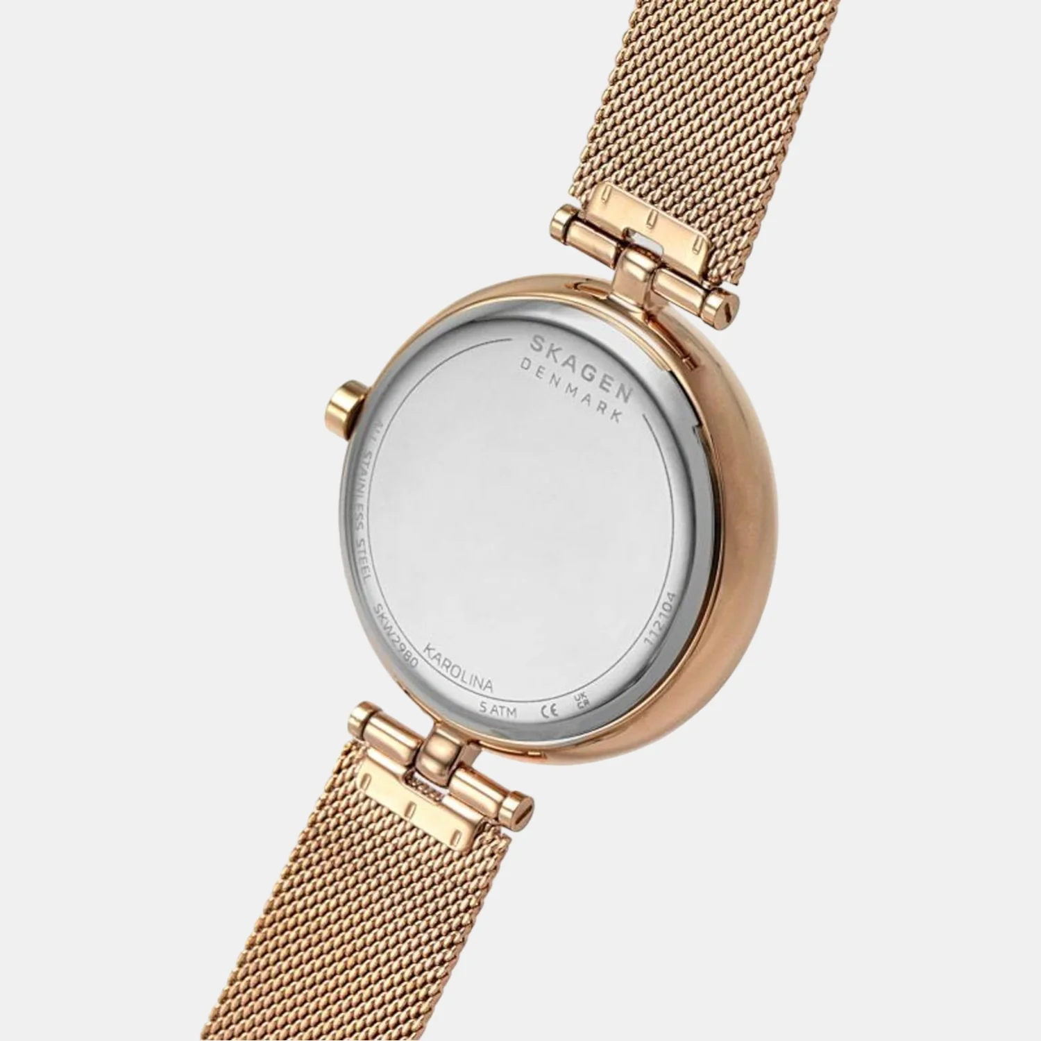 Women Solar Mother Of Pearl Dial Analog Stainless Steel Watch SKW2980 - Image 7