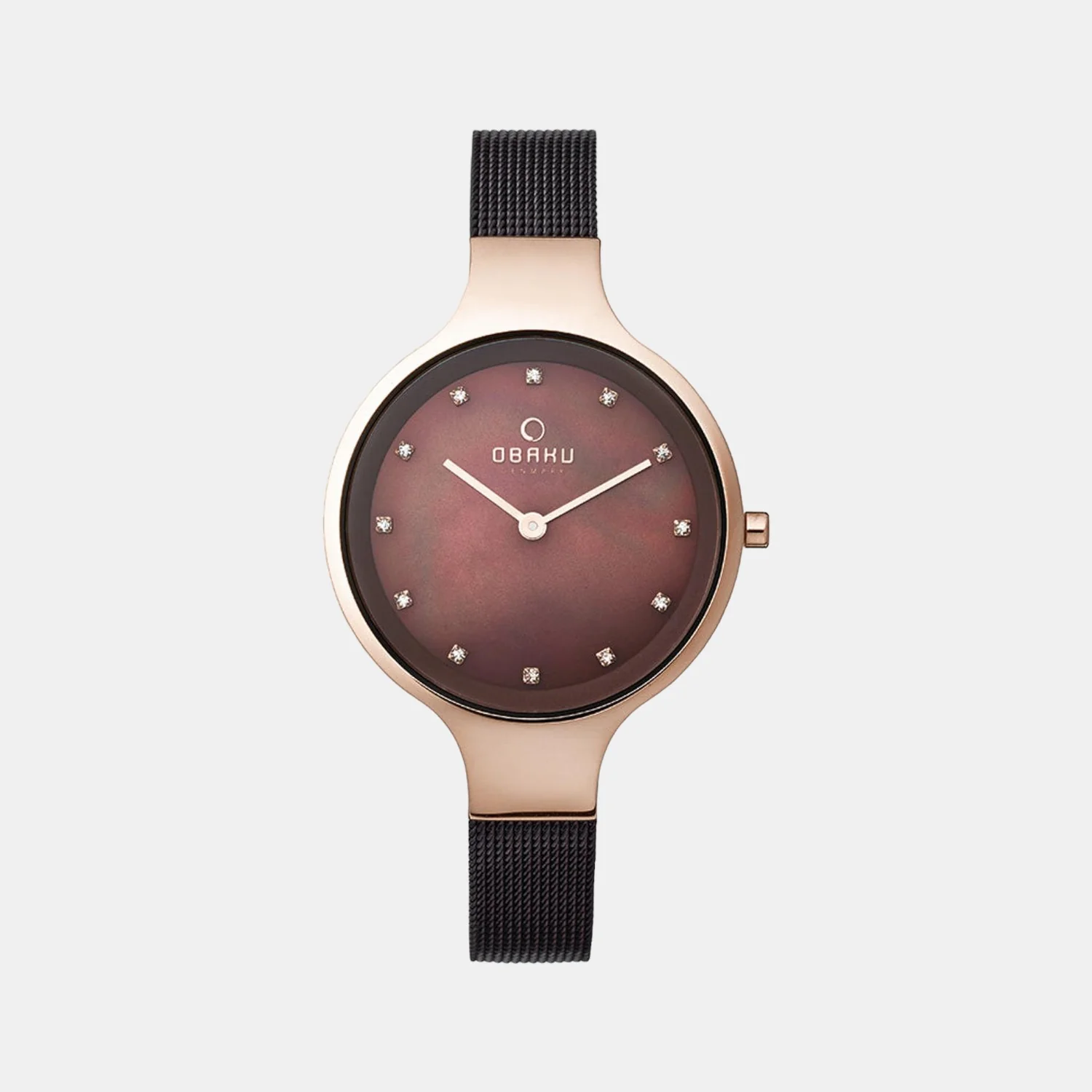 Sky Walnut Women Quartz Brown Dial Analog Mesh Watch V173LXVNMN