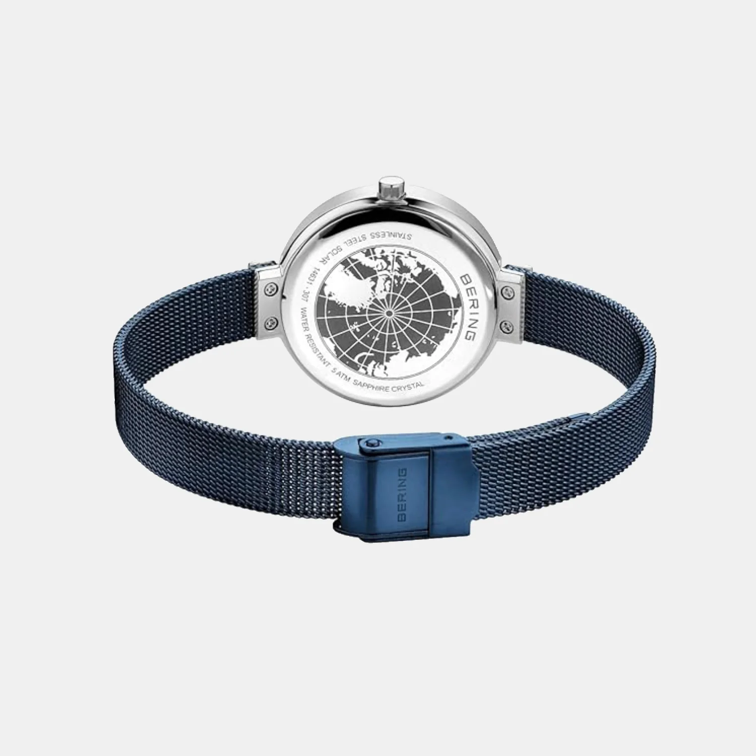 Solar Women Quartz Blue Dial Analog Stainless Steel Watch 14631-307 - Image 4