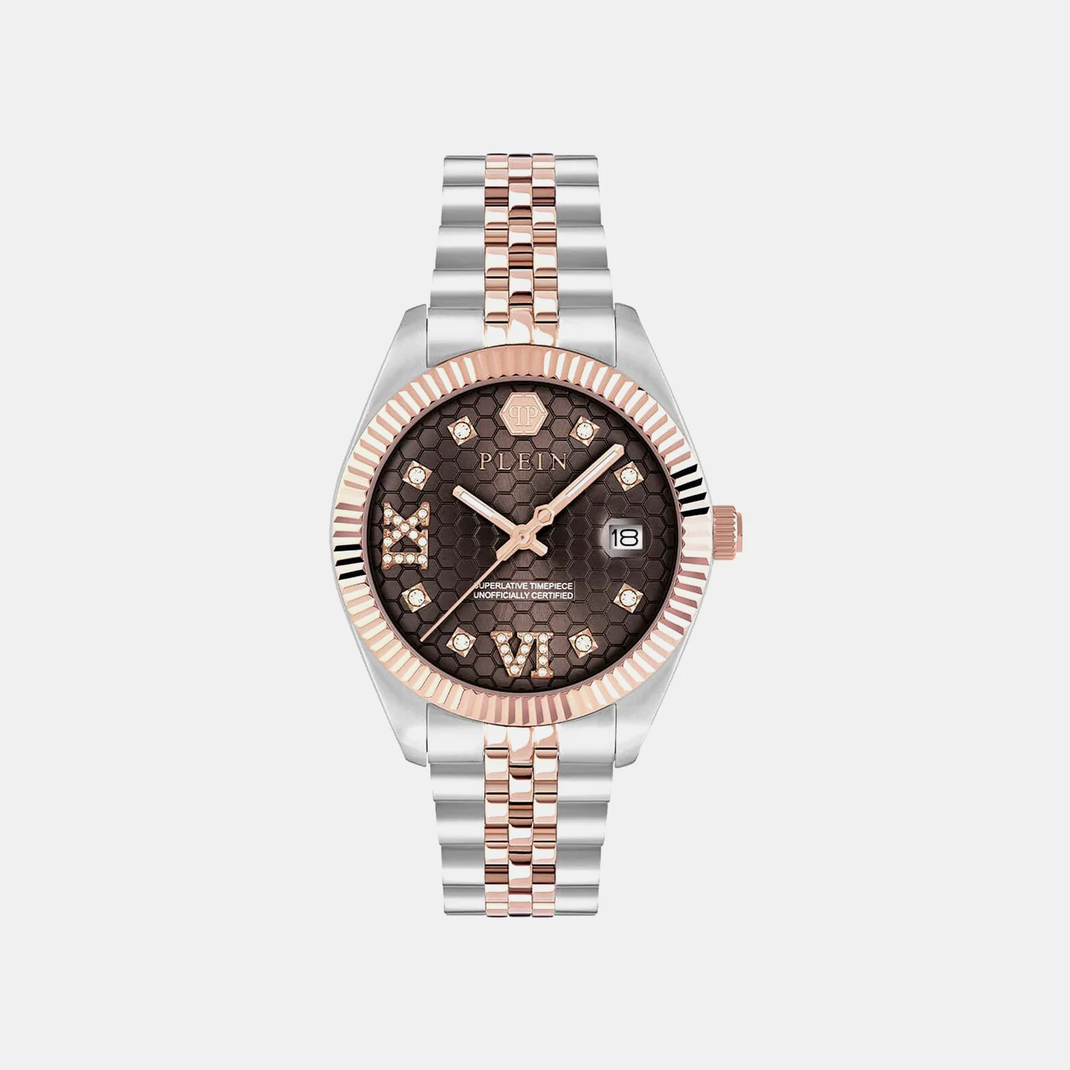 Superlative Women Quartz Brown Dial Analog Metal Watch PWYFA0325
