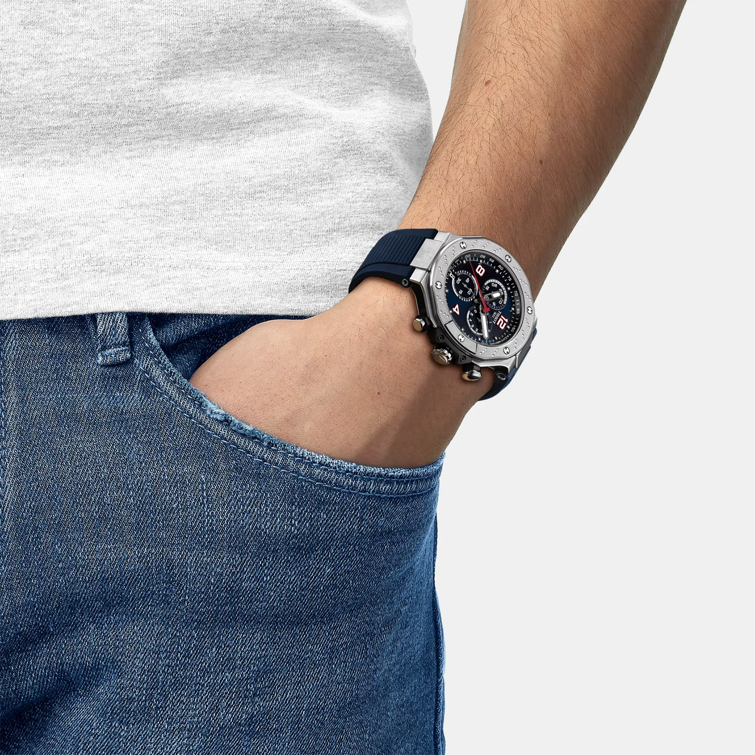 T-Race MotoGP Chronograph 2024 Limited Edition Men Black Dial Quartz Silicone Watch T1414171704700 - Image 5