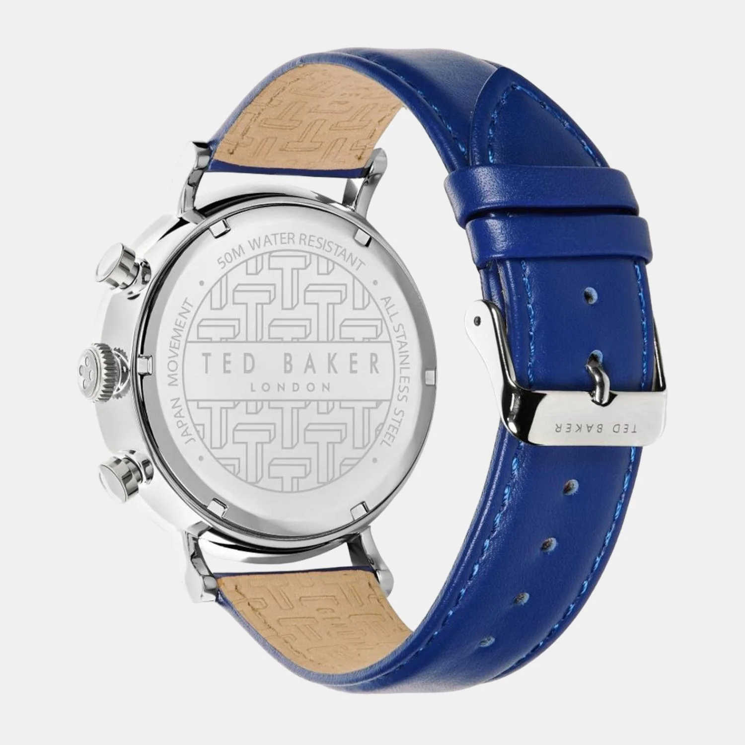 Men Quartz Blue Dial Analog Leather Watch BKPMRS206 - Image 2