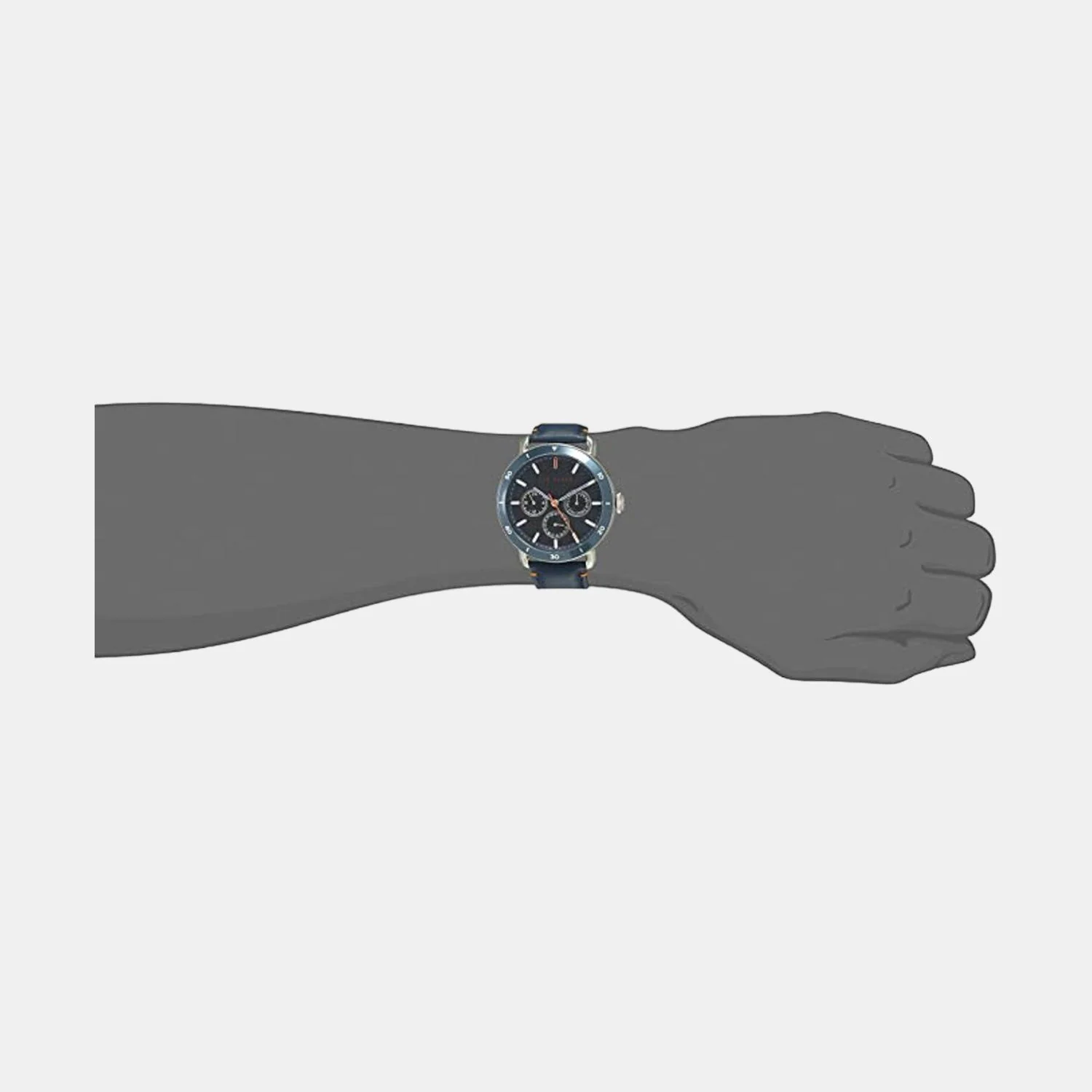 Men Quartz Blue Dial Chronograph Leather Watch BKPMGS001 - Image 4