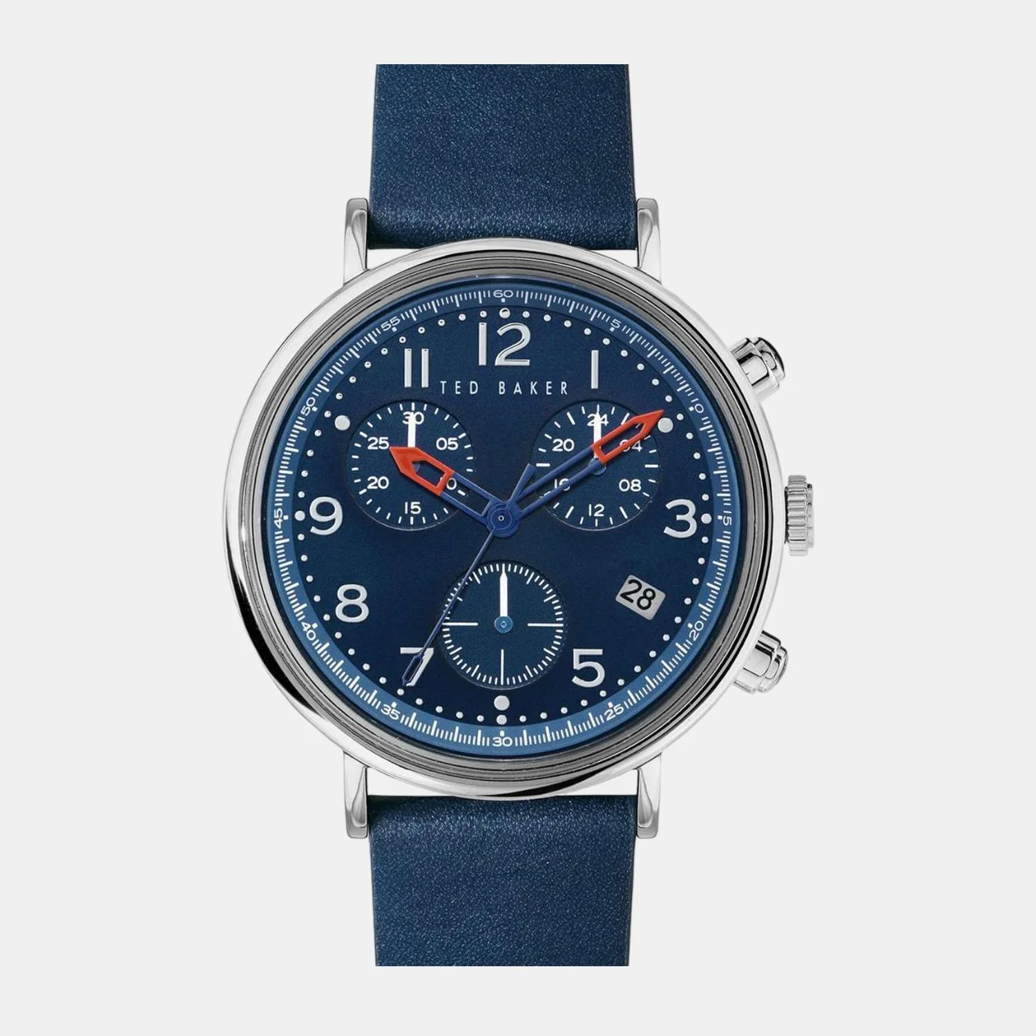 Men Quartz Blue Dial Chronograph Leather Watch BKPMMF127 - Image 2