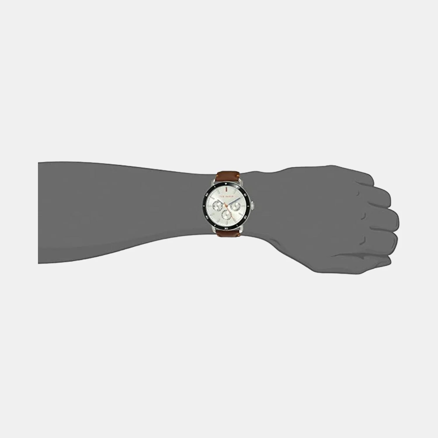 Men Quartz Silver Dial Chronograph Leather Watch BKPMGS002 - Image 4