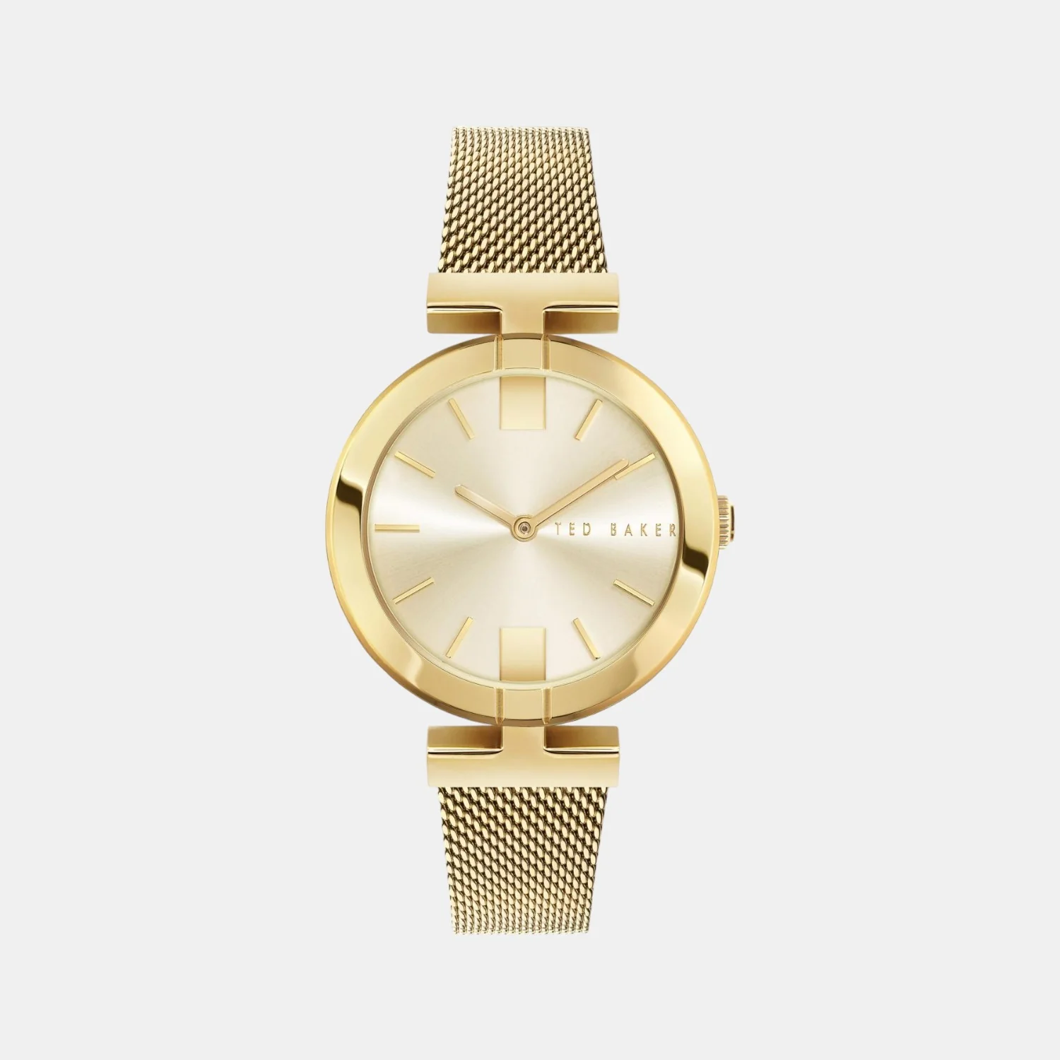 Tb Iconic Women Quartz Gold Dial Analog Stainless Steel Watch BKPDAF203