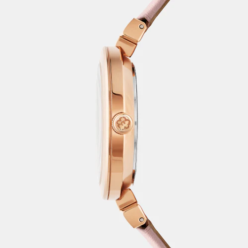 Tb Iconic Women Quartz Pink Dial Analog Leather Watch BKPDAF202 - Image 4