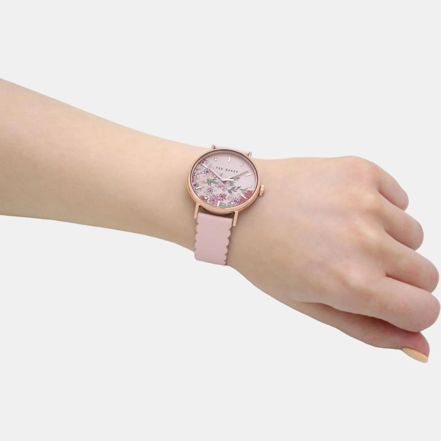 Women Quartz Pink Dial Analog Leather Watch BKPPHS238 - Image 4