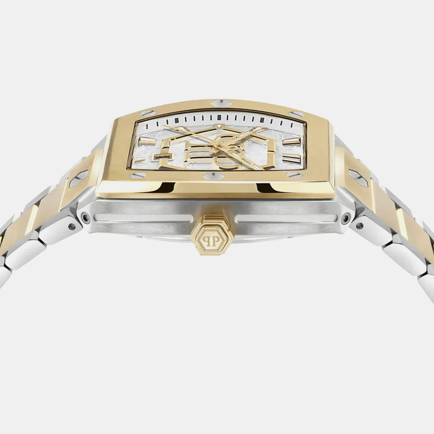 The Hexagon Phantom Men Quartz Silver Dial Analog Stainless Steel Watch PWPUA0925 - Image 2